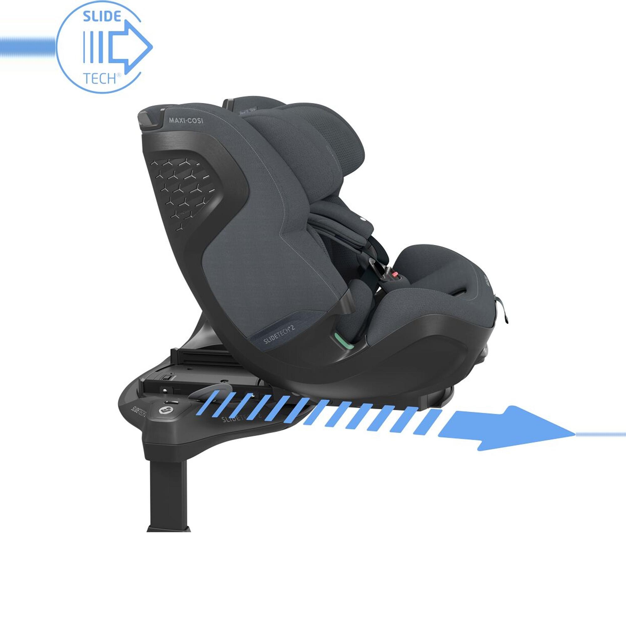 Silla de auto Maxi-Cosi PEARL XL SLIDE PRO, 61-150cm, 0meses-12años, <36Kg - Gris oscuro Gris oscuro-12