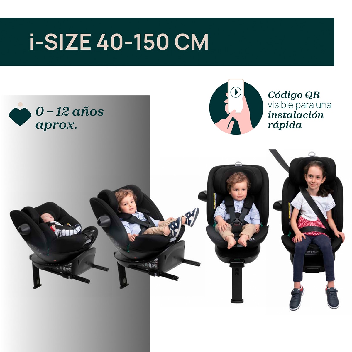 Cadeira Auto Everones i-Size (40-150 cm) Preto-3