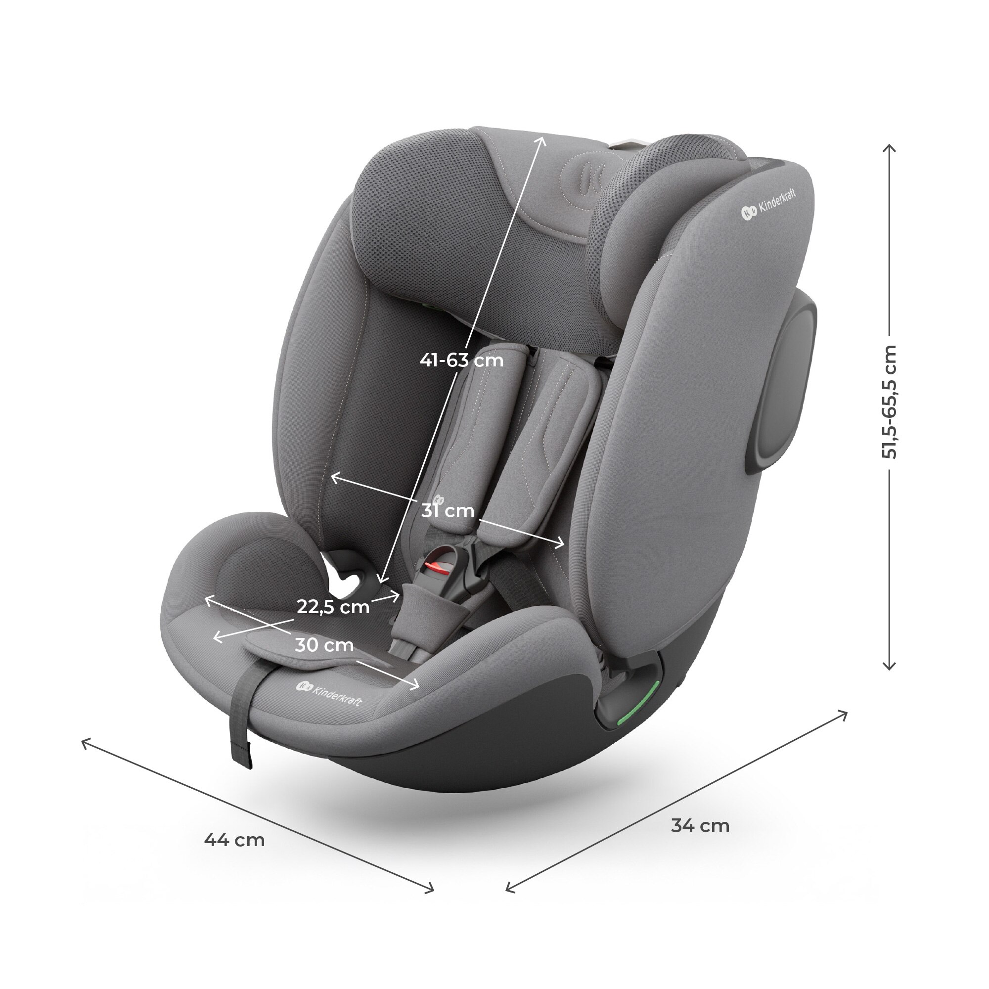 Silla de coche Kinderkraft Endura Safe Modular System 40-150 cm de Kinderkraft - Gris Gris-2