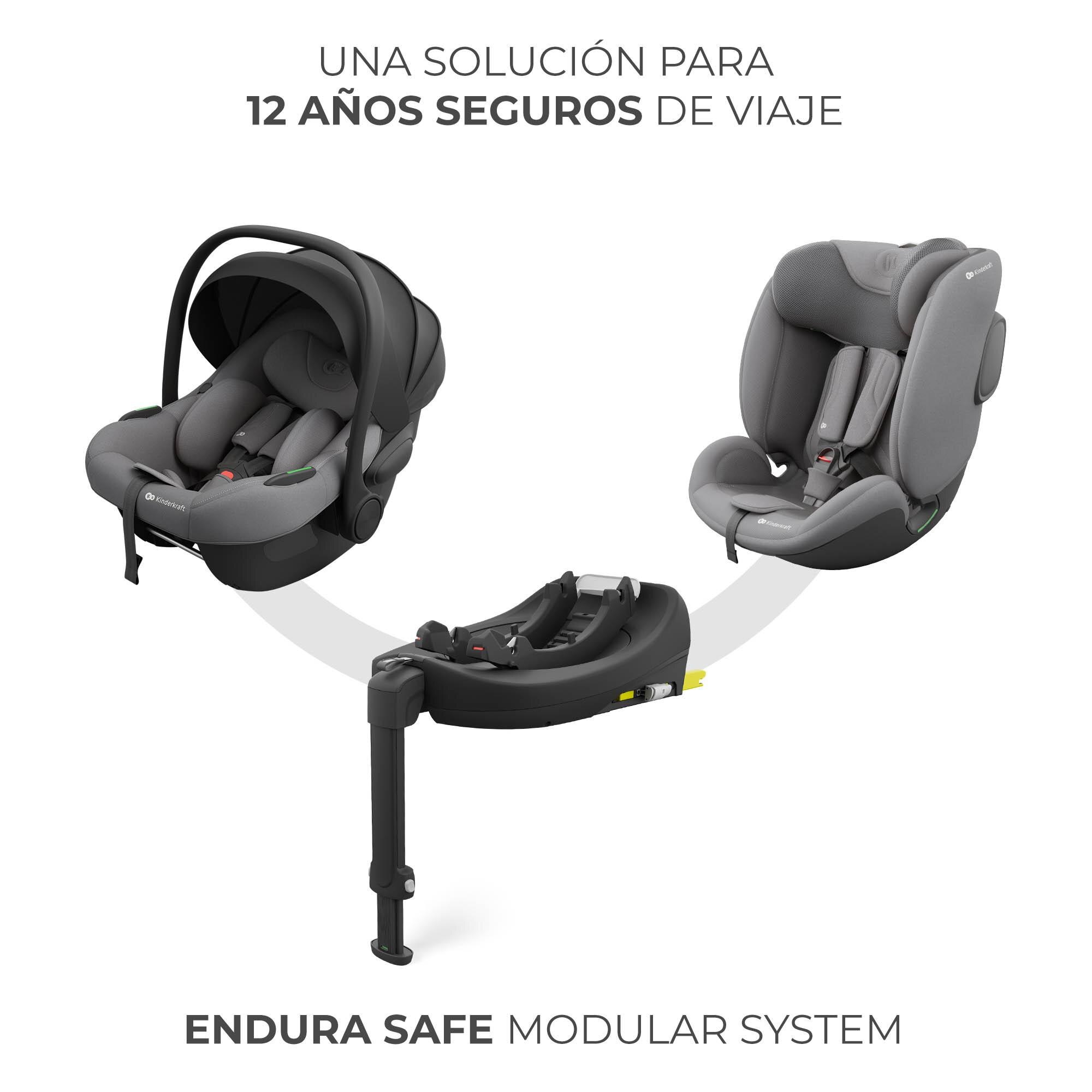 Silla de coche Kinderkraft Endura Safe Modular System 40-150 cm de Kinderkraft - Gris Gris-5