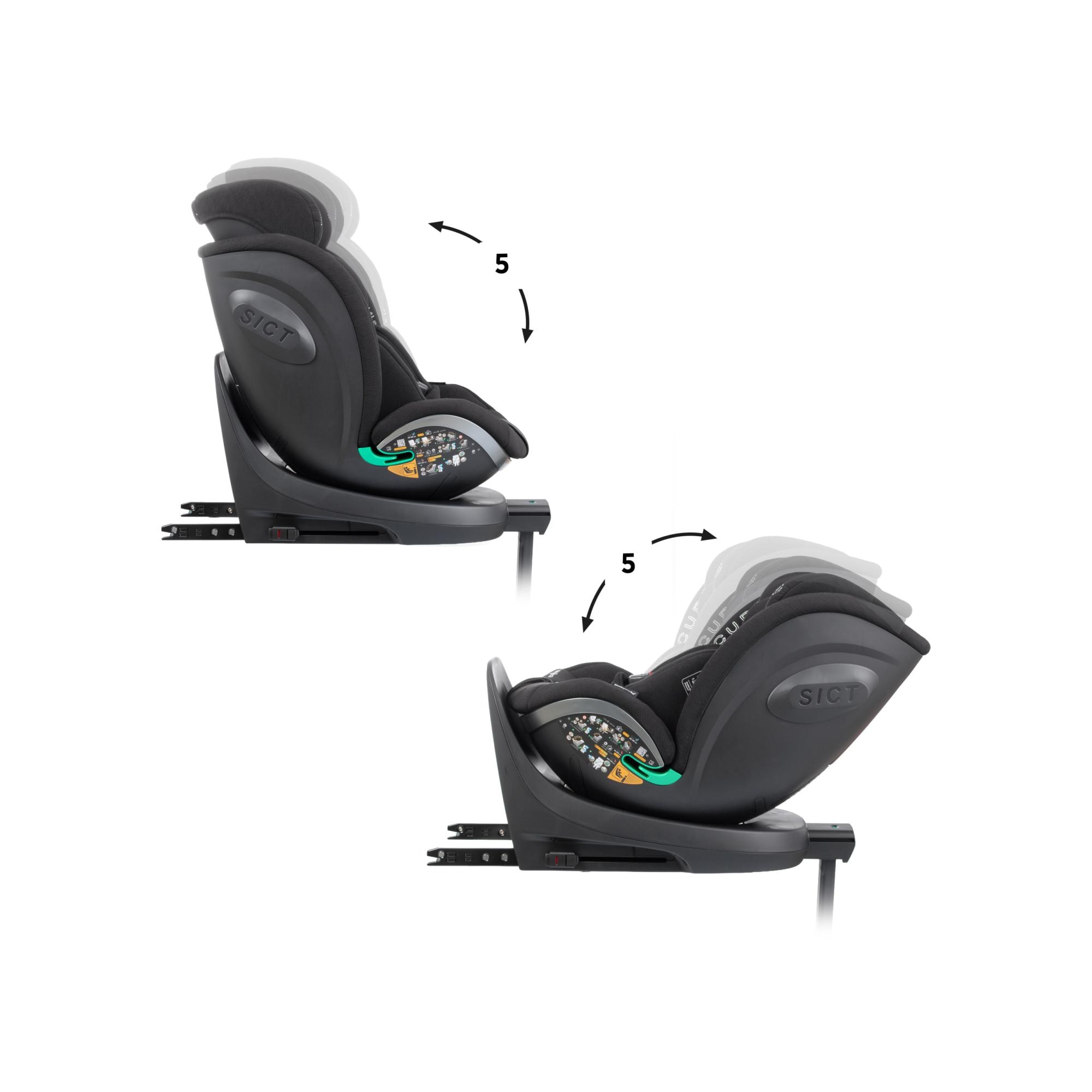 Cadeira Auto Scudda IF-IX (40-150 cm) Babyauto Signature Preto-5