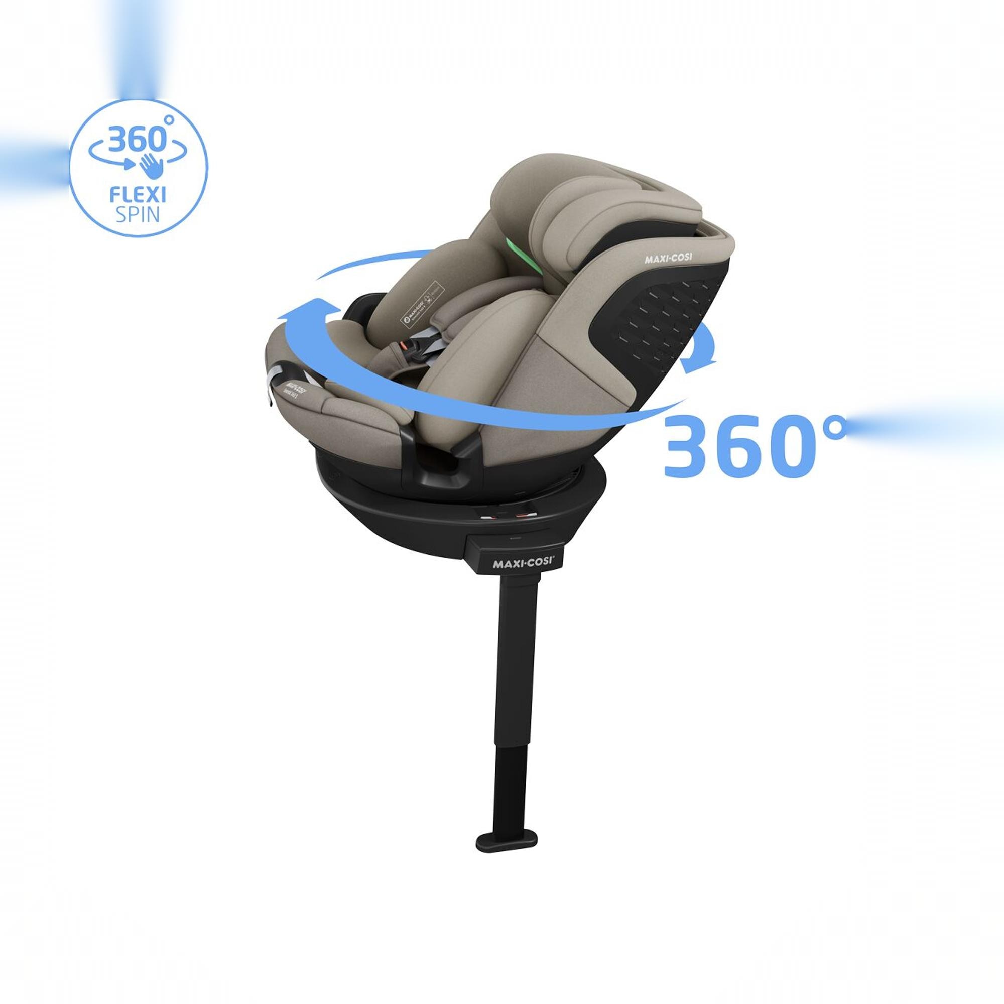 Silla de coche GR. 0/1/2/3 Maxi-Cosi Emerald S i-Size, 40-150cm, 0-12 años, 0-36Kg - Marrón claro Marrón claro-7