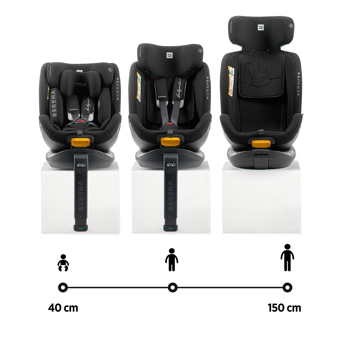Imagen 6 de Silla de coche SERENA IF-IX (40-150cm) Babyauto Signature - Negro Negro