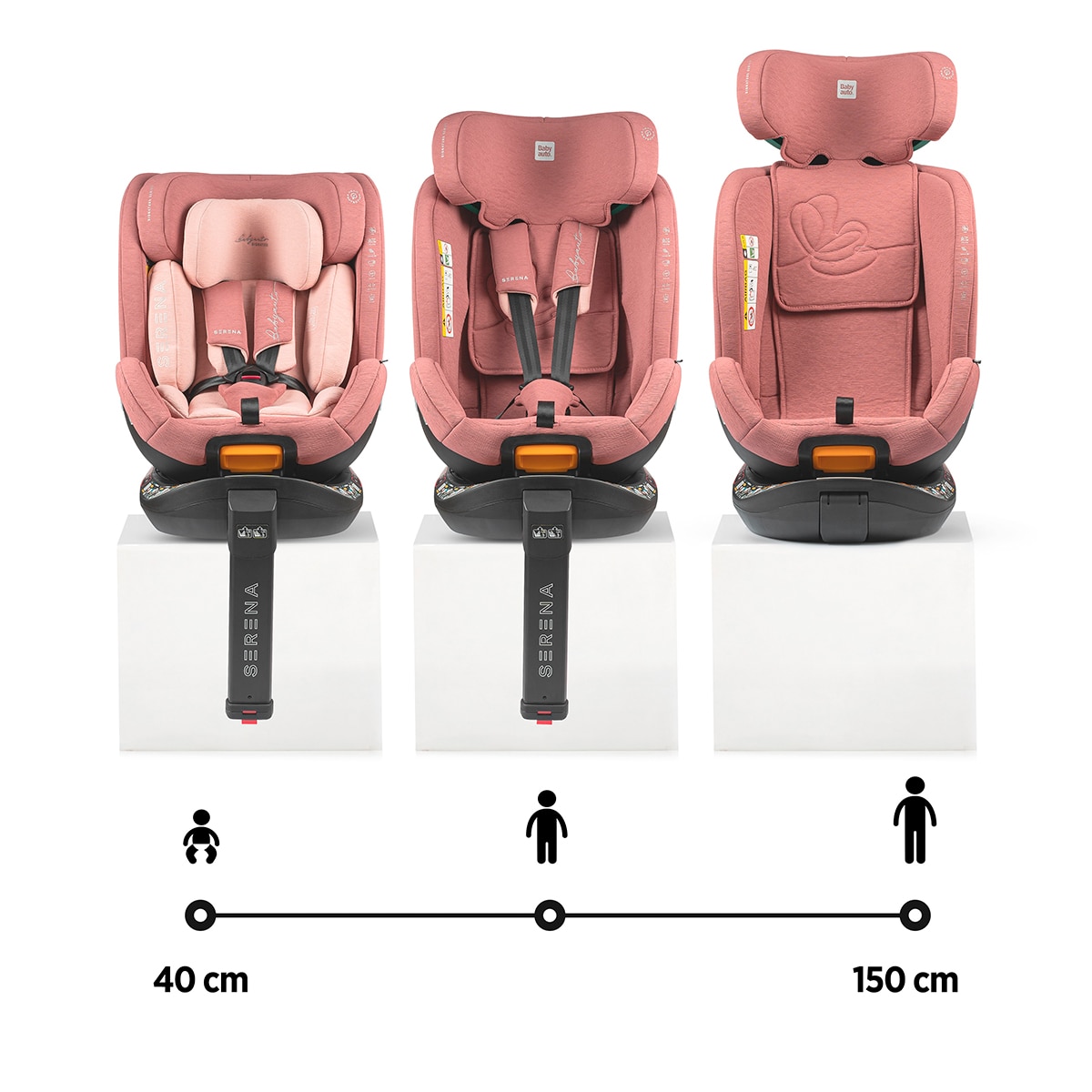 Cadeira Auto SERENA IF-IX (40-150 cm) Babyauto Signature Laranja-5