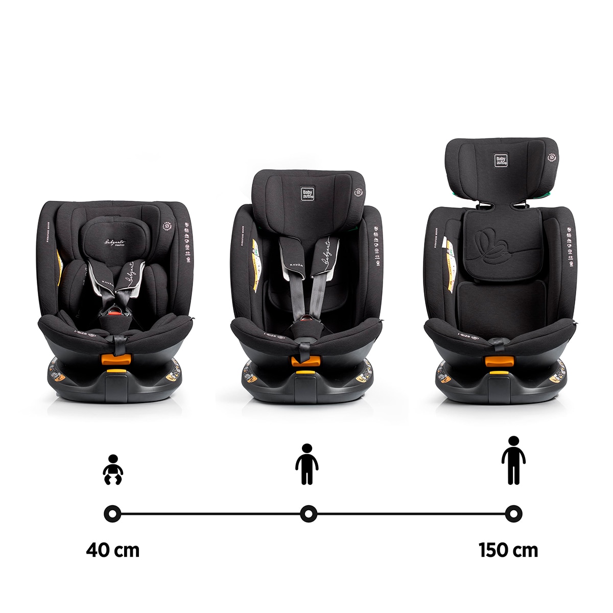 Silla de coche KAVAN IF-IX (40-150cm) Babyauto Signature - Negro Negro-6
