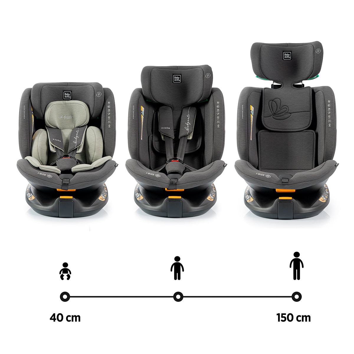 Imagen 5 de Silla de coche KAVAN IF-IX (40-150cm) Babyauto Signature - Gris Gris