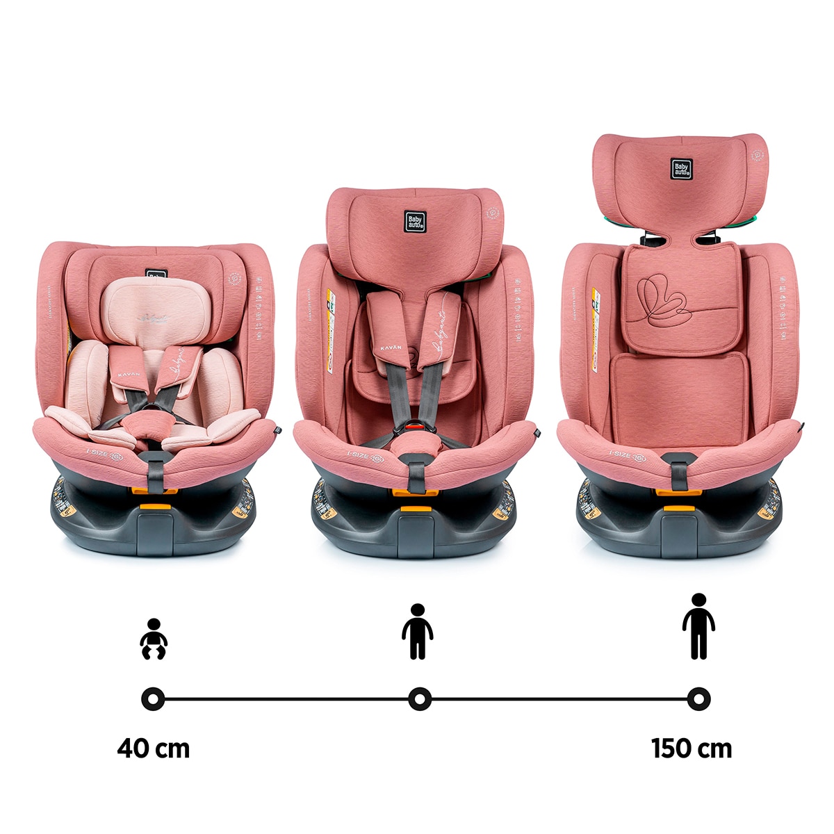 Cadeira Auto KAVAN IF-IX (40-150 cm) Babyauto Signature Laranja-5
