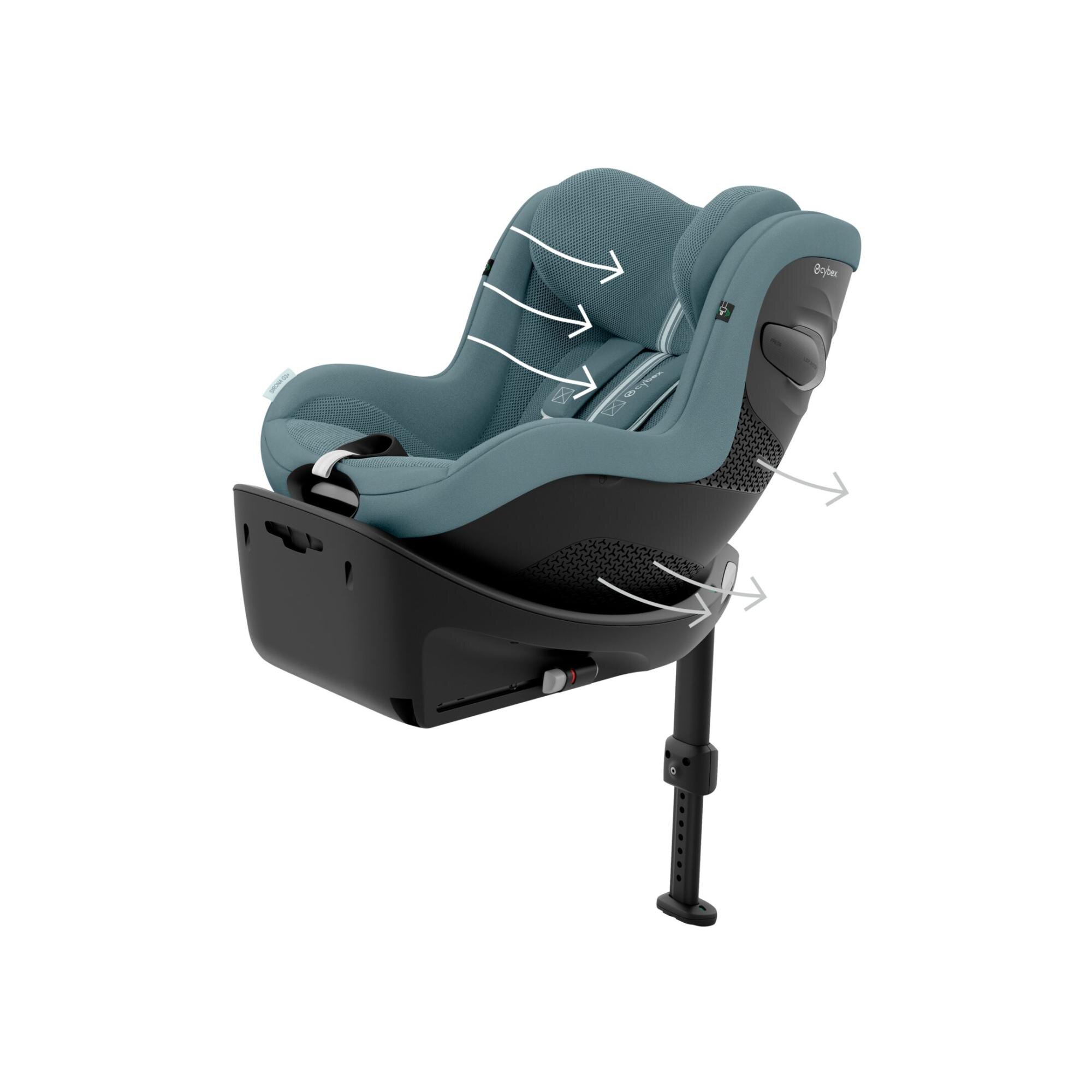 Silla de coche CYBEX Sirona G3 Plus (40 - 105 cm) - Marrón oscuro Azul-8