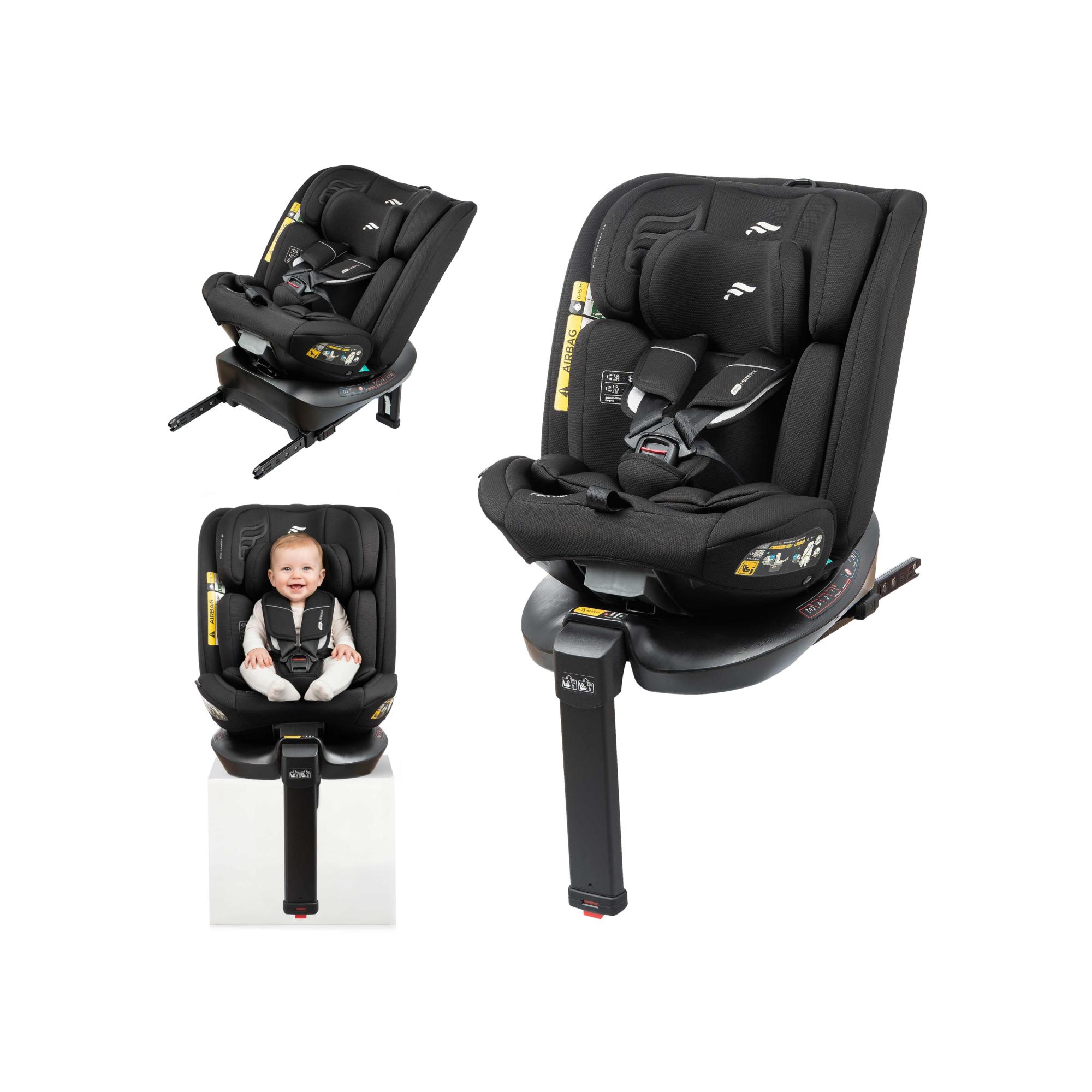 Cadeira Auto SPIN ISOFIX SUPPORT LEG (40-150cm) FAIRGO Preto-2
