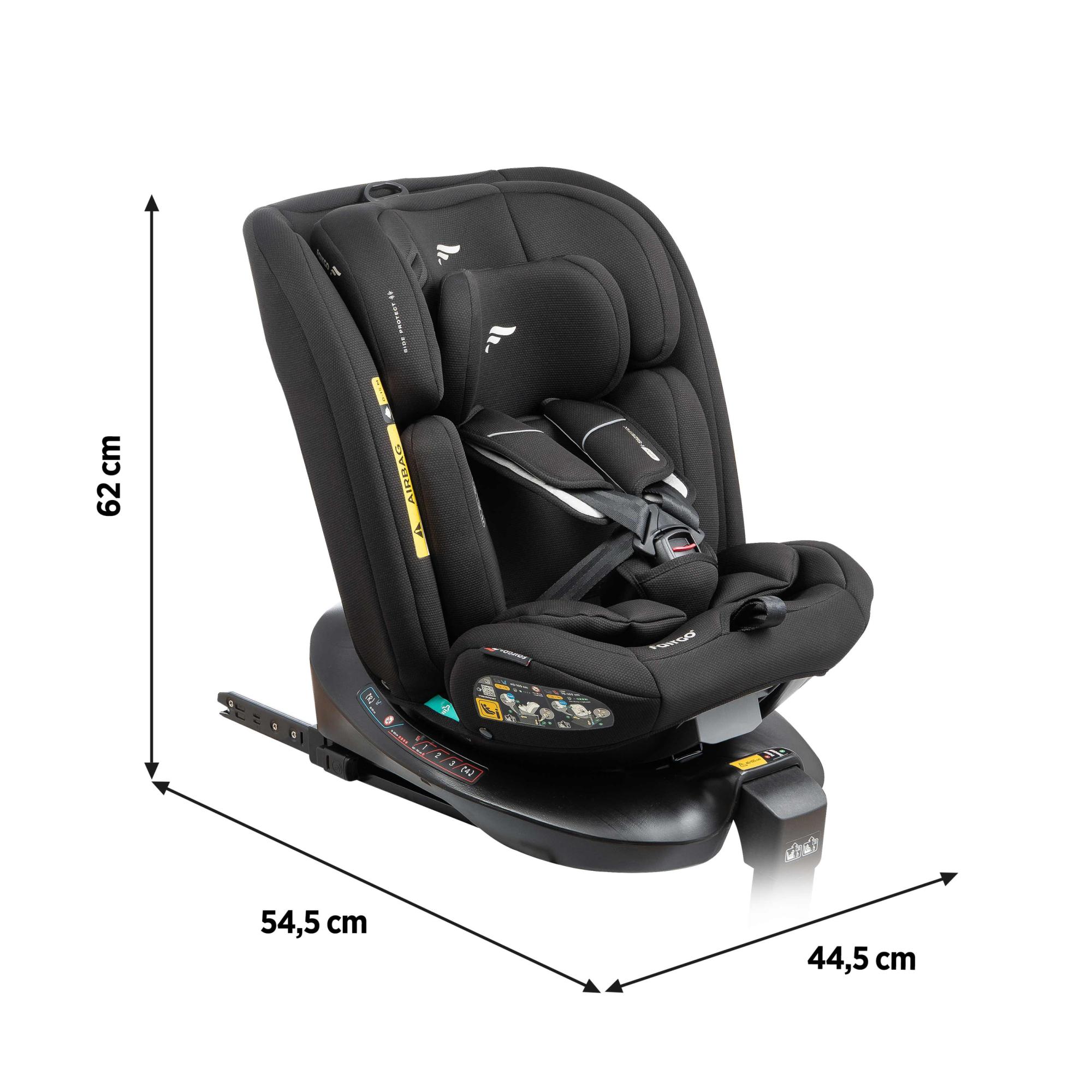 Cadeira Auto SPIN ISOFIX SUPPORT LEG (40-150cm) FAIRGO Preto-7