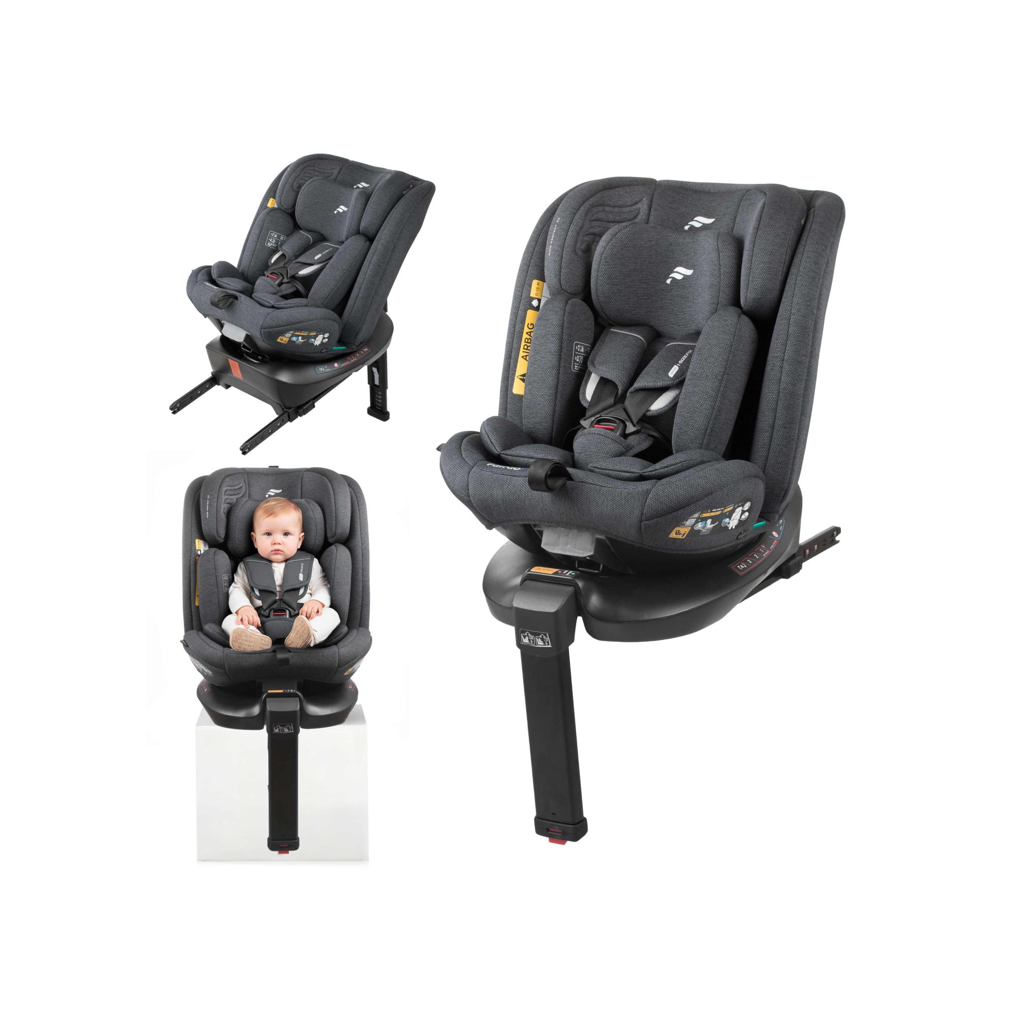 Silla de coche SPIN ISOFIX SUPPORT LEG (40-150cm) FAIRGO - Gris Gris-2