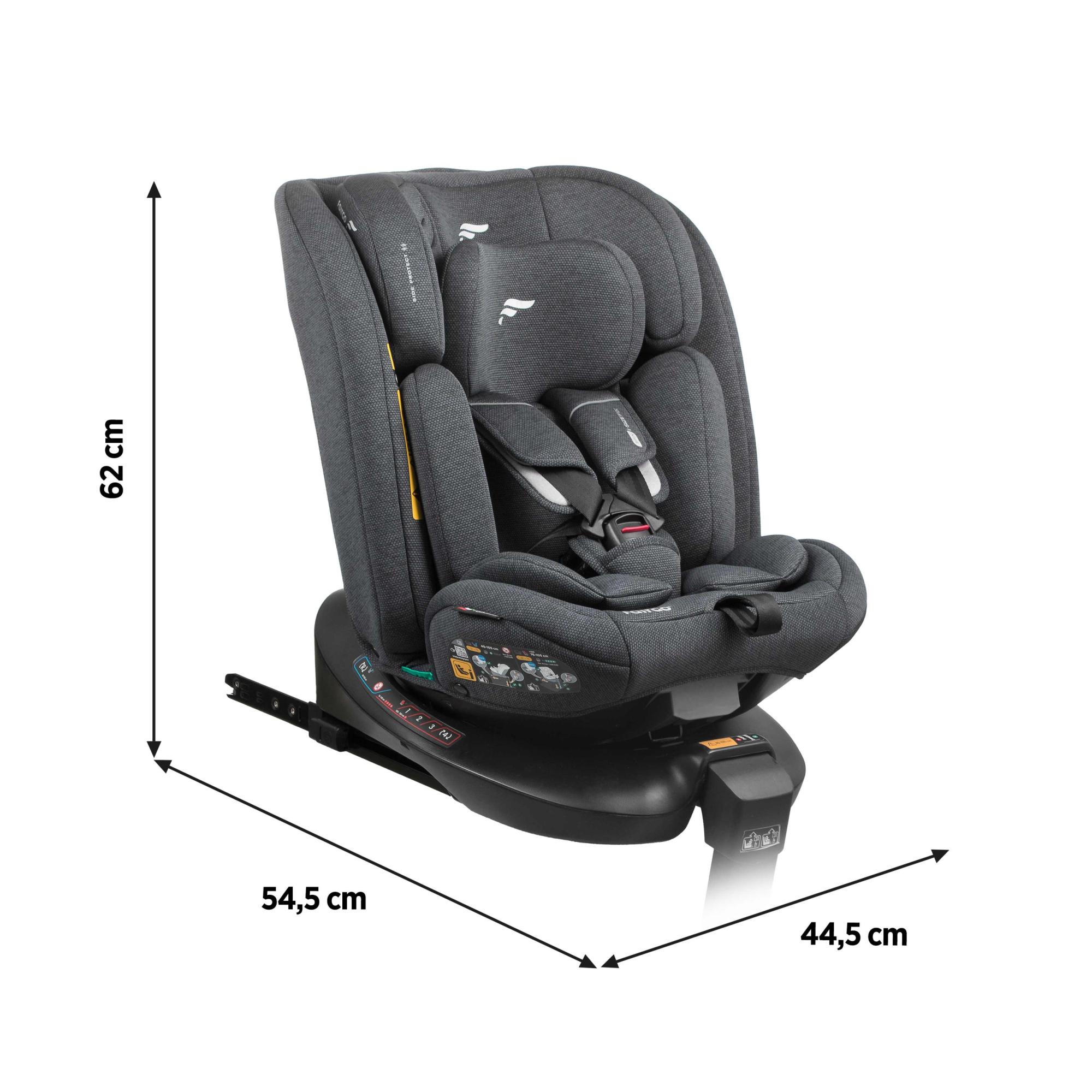 Silla de coche SPIN ISOFIX SUPPORT LEG (40-150cm) FAIRGO - Gris Gris-7