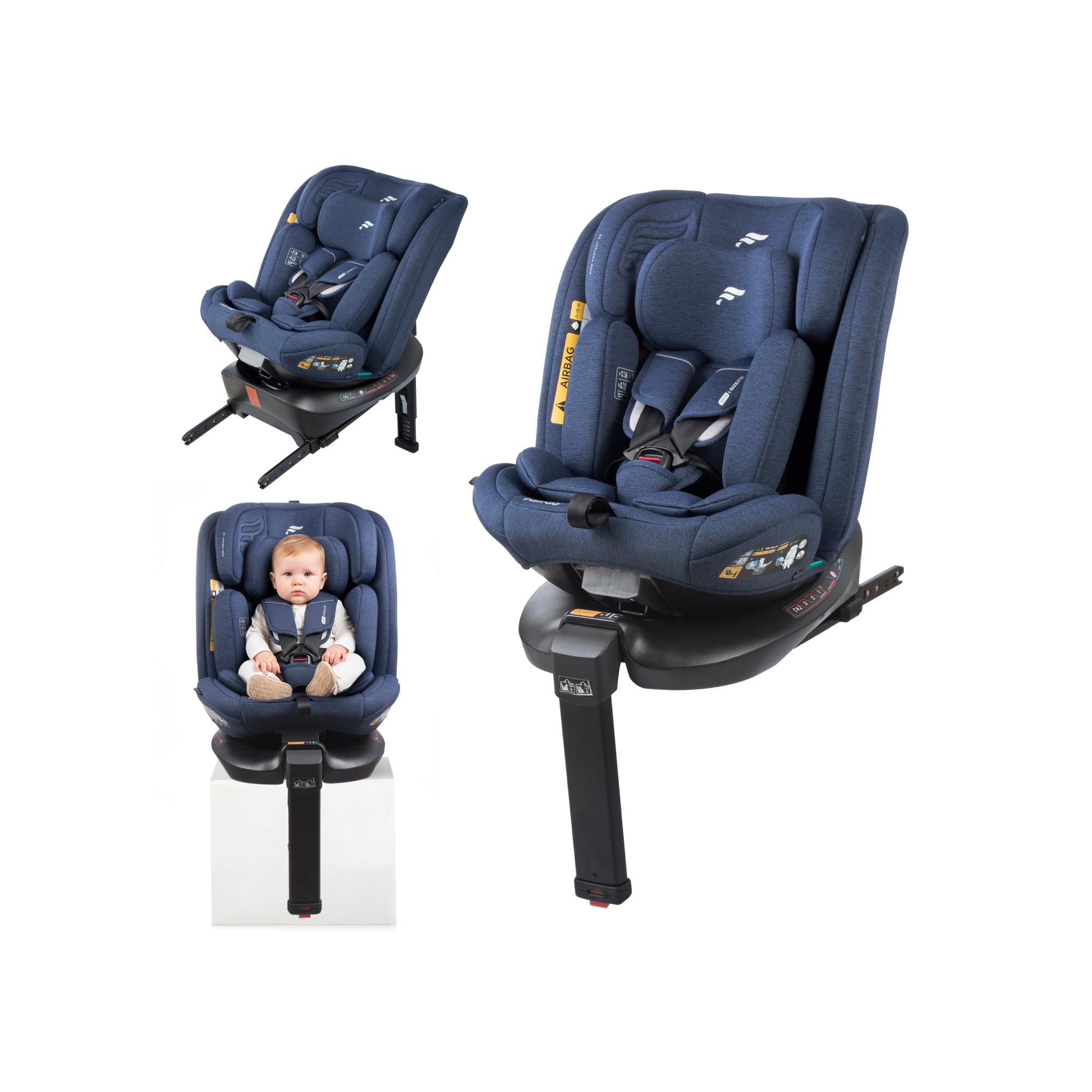 Silla de coche SPIN ISOFIX SUPPORT LEG (40-150cm) FAIRGO - Azul Azul-2