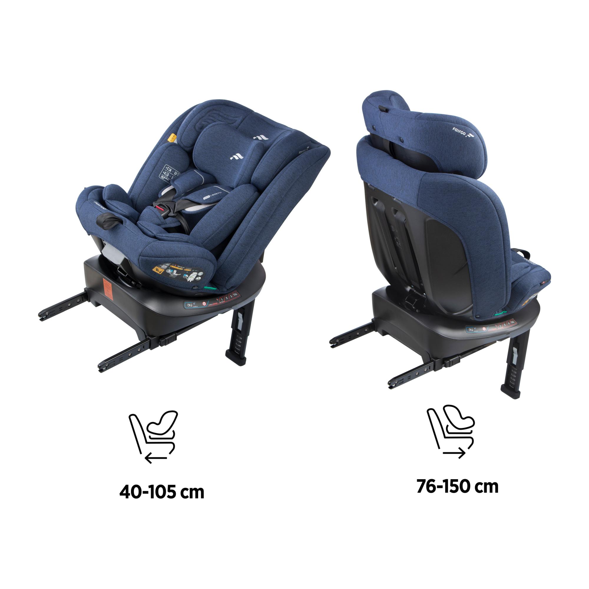 Silla de coche SPIN ISOFIX SUPPORT LEG (40-150cm) FAIRGO - Azul Azul-3