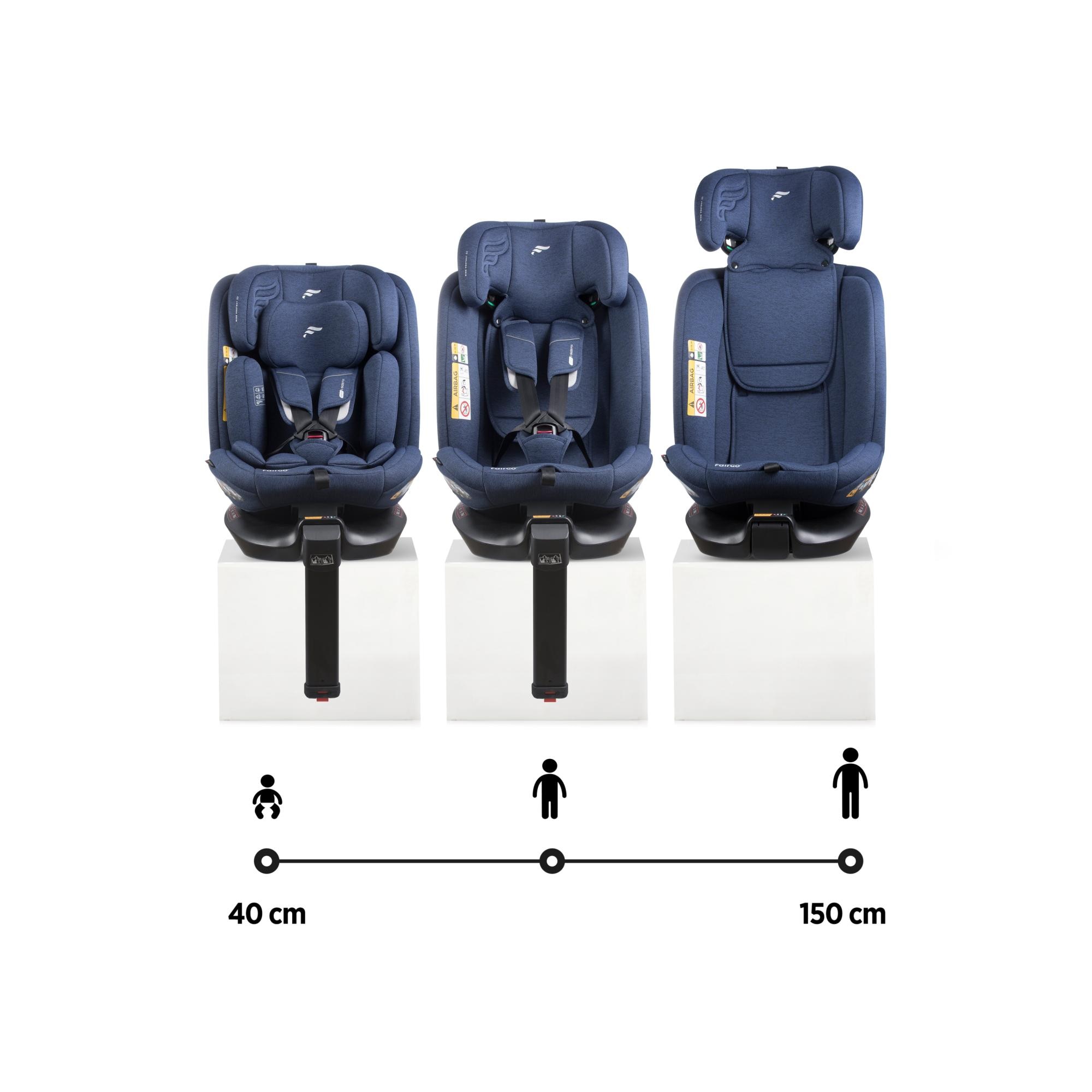 Silla de coche SPIN ISOFIX SUPPORT LEG (40-150cm) FAIRGO - Azul Azul-5