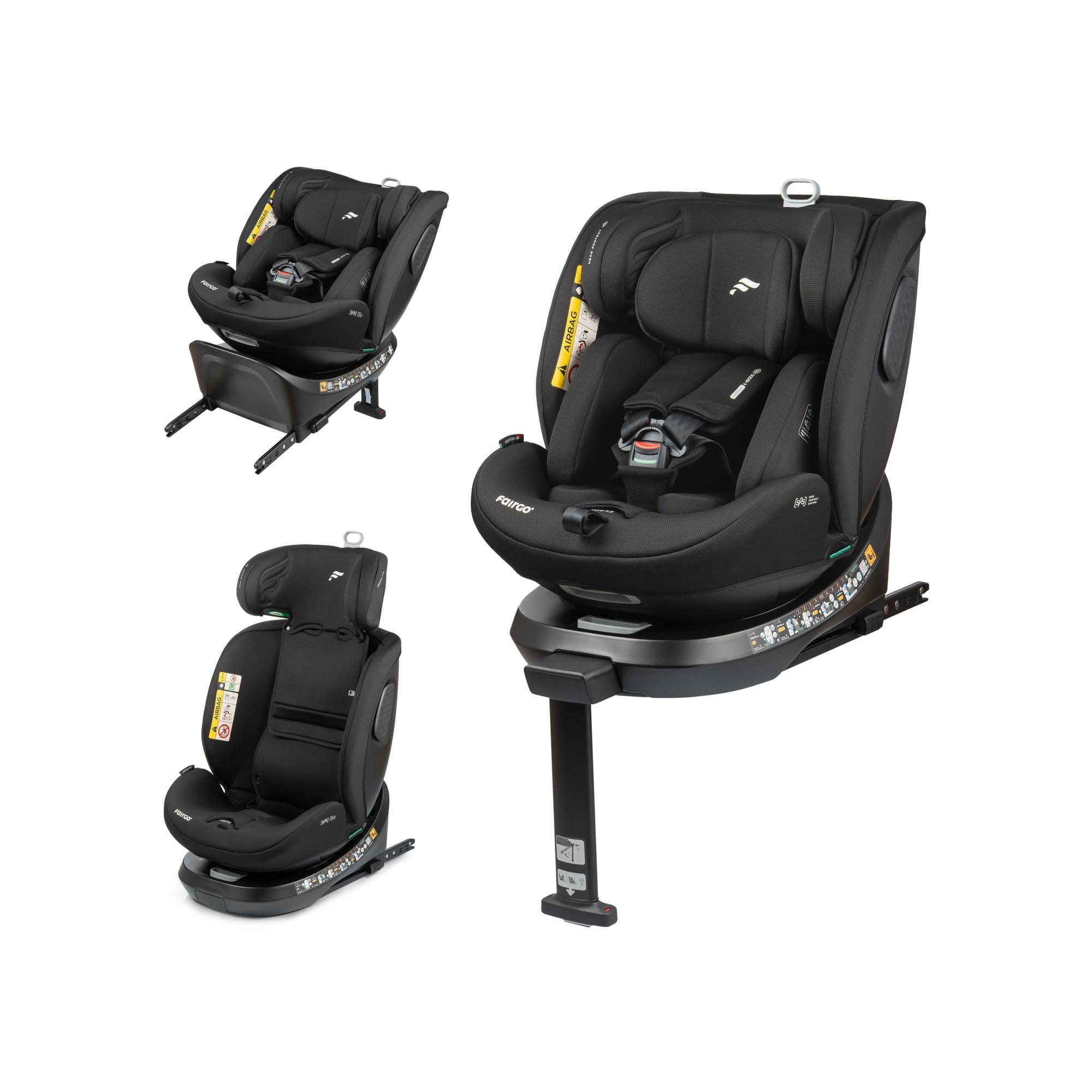 Silla de coche ADORE ISOFIX SUPPORT LEG (40-150cm) FAIRGO - Negro Negro-2