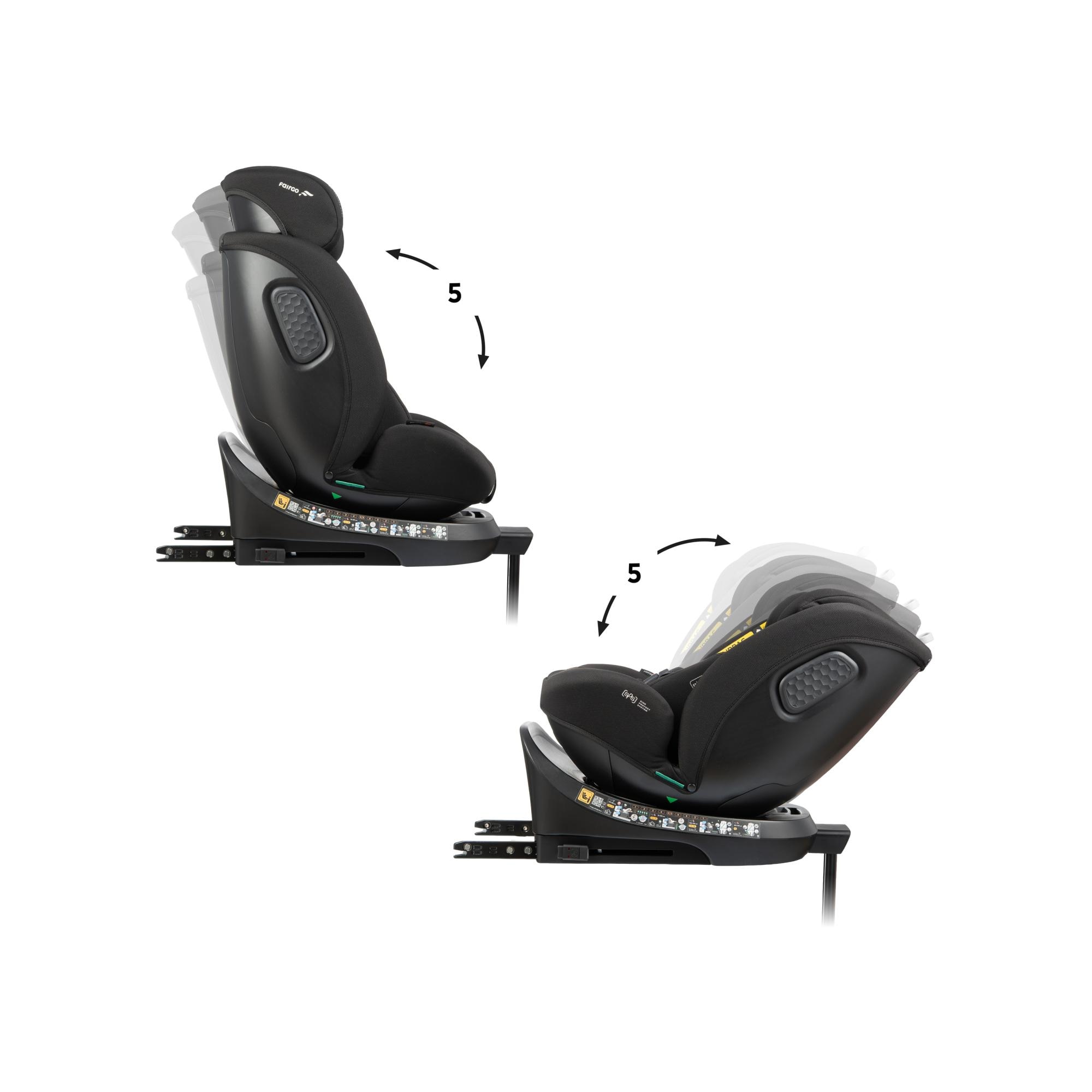 Silla de coche ADORE ISOFIX SUPPORT LEG (40-150cm) FAIRGO - Negro Negro-4