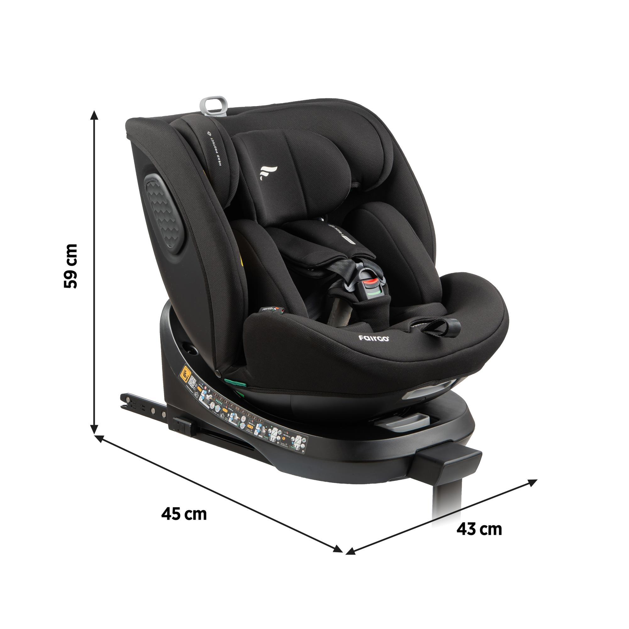 Silla de coche ADORE ISOFIX SUPPORT LEG (40-150cm) FAIRGO - Negro Negro-7