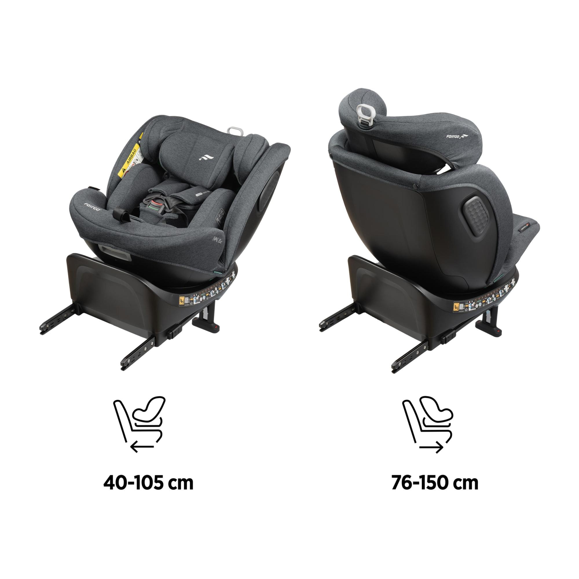 Silla de coche ADORE ISOFIX SUPPORT LEG (40-150cm) FAIRGO - Gris Gris-3