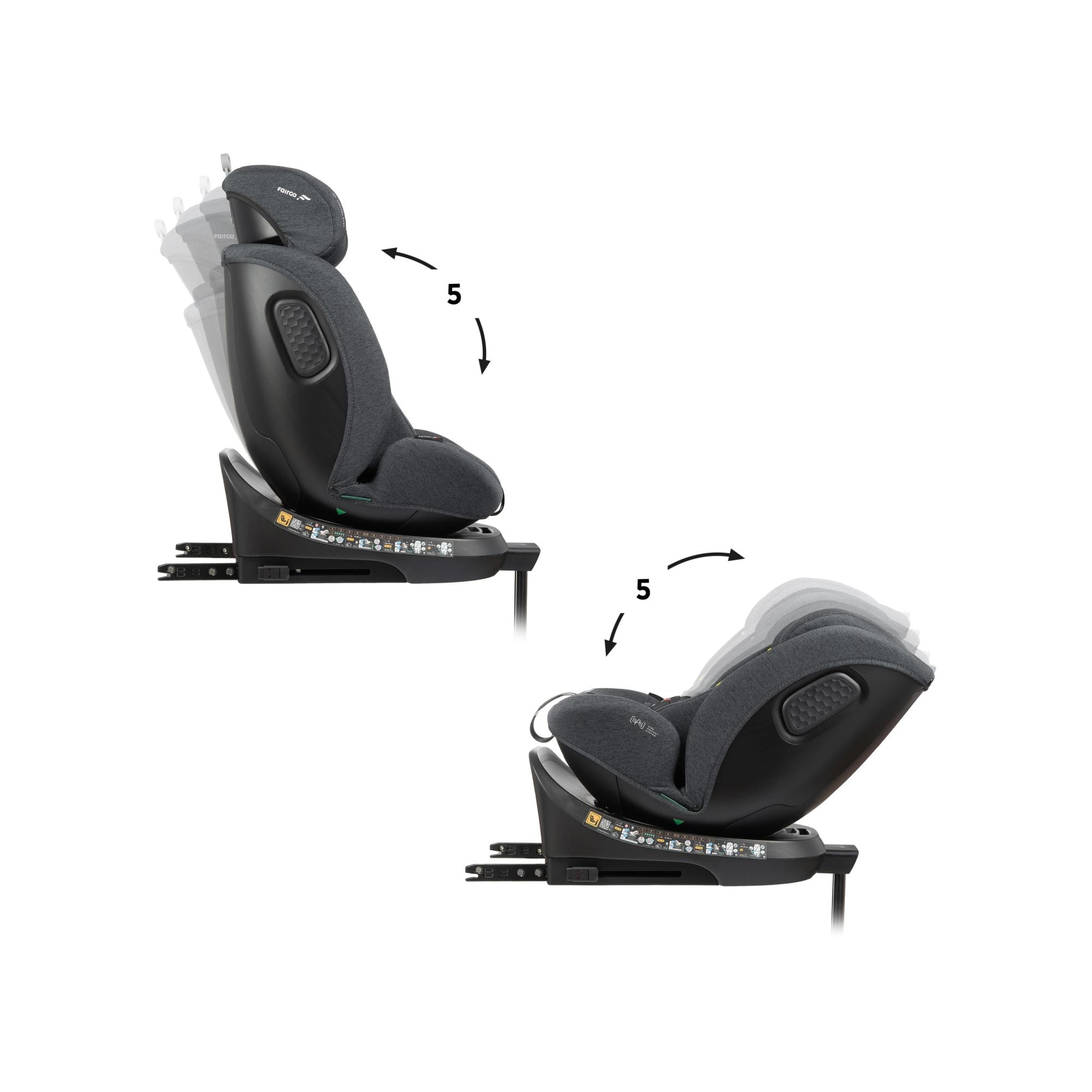 Silla de coche ADORE ISOFIX SUPPORT LEG (40-150cm) FAIRGO - Gris Gris-4