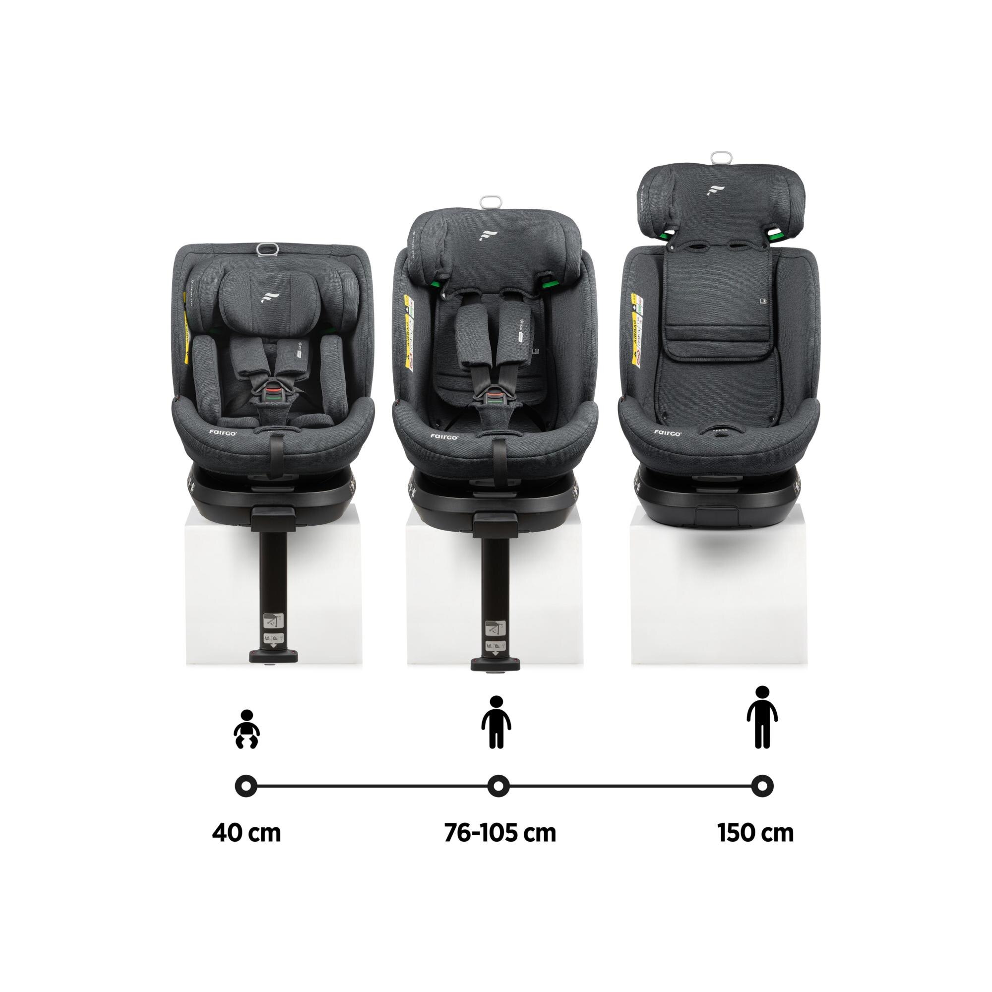Silla de coche ADORE ISOFIX SUPPORT LEG (40-150cm) FAIRGO - Gris Gris-5