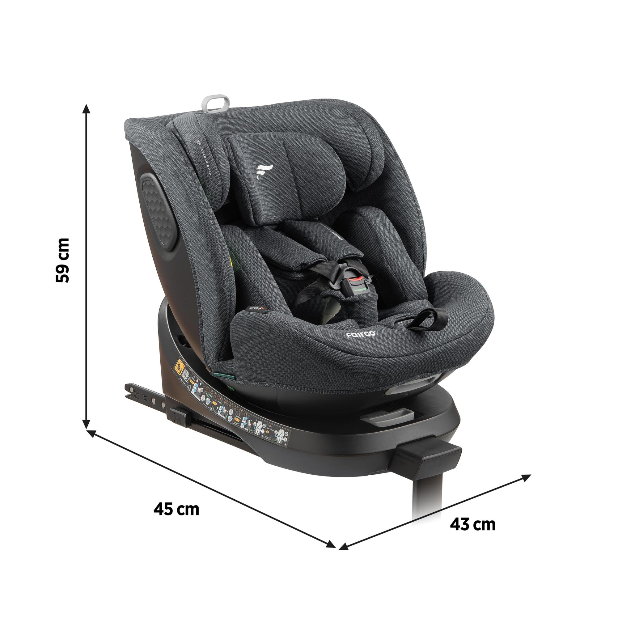 Silla de coche ADORE ISOFIX SUPPORT LEG (40-150cm) FAIRGO - Gris Gris-7