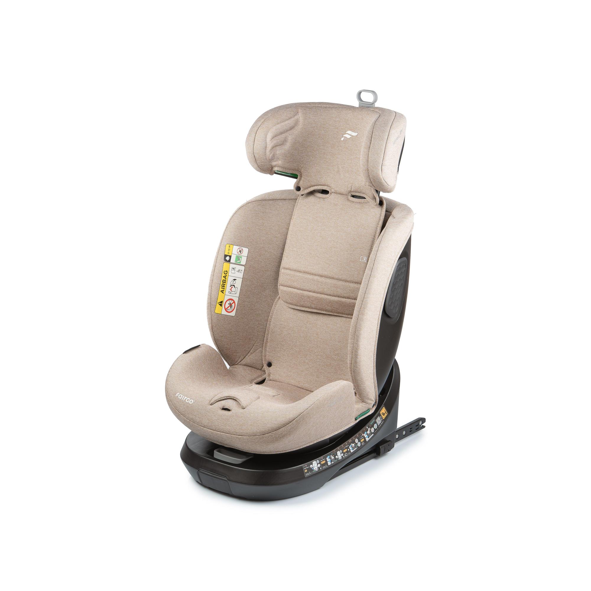 Cadeira Auto ADORE  ISOFIX SUPPORT LEG (40-150cm) FAIRGO Bege-6