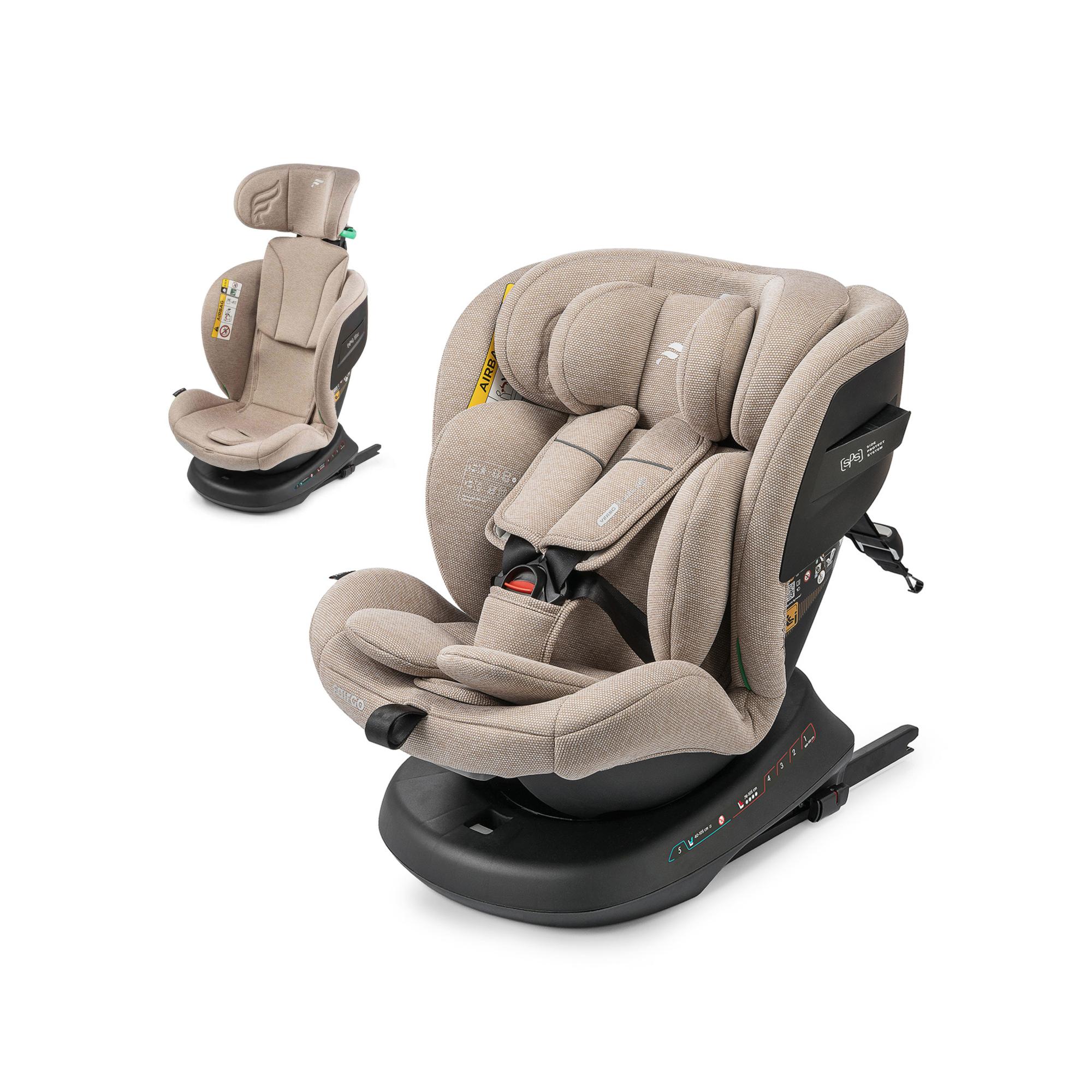 Silla de coche VERSO ISIZE (40-150cm) FAIRGO - Beige Beige-2