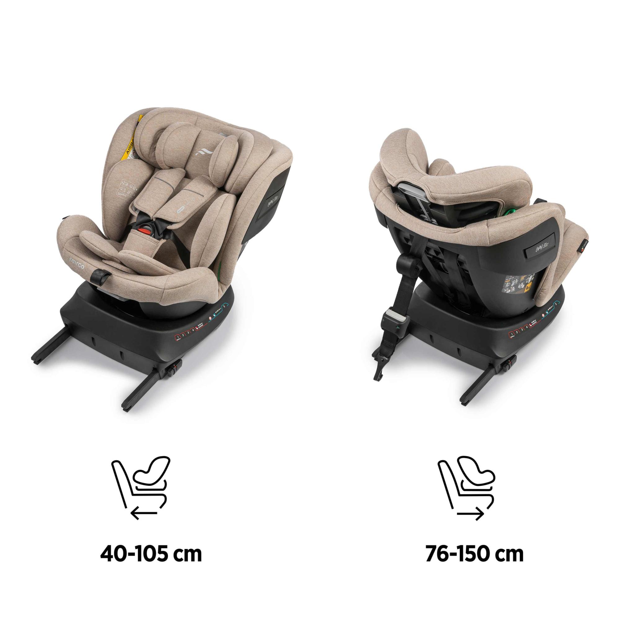 Silla de coche VERSO ISIZE (40-150cm) FAIRGO - Beige Beige-3