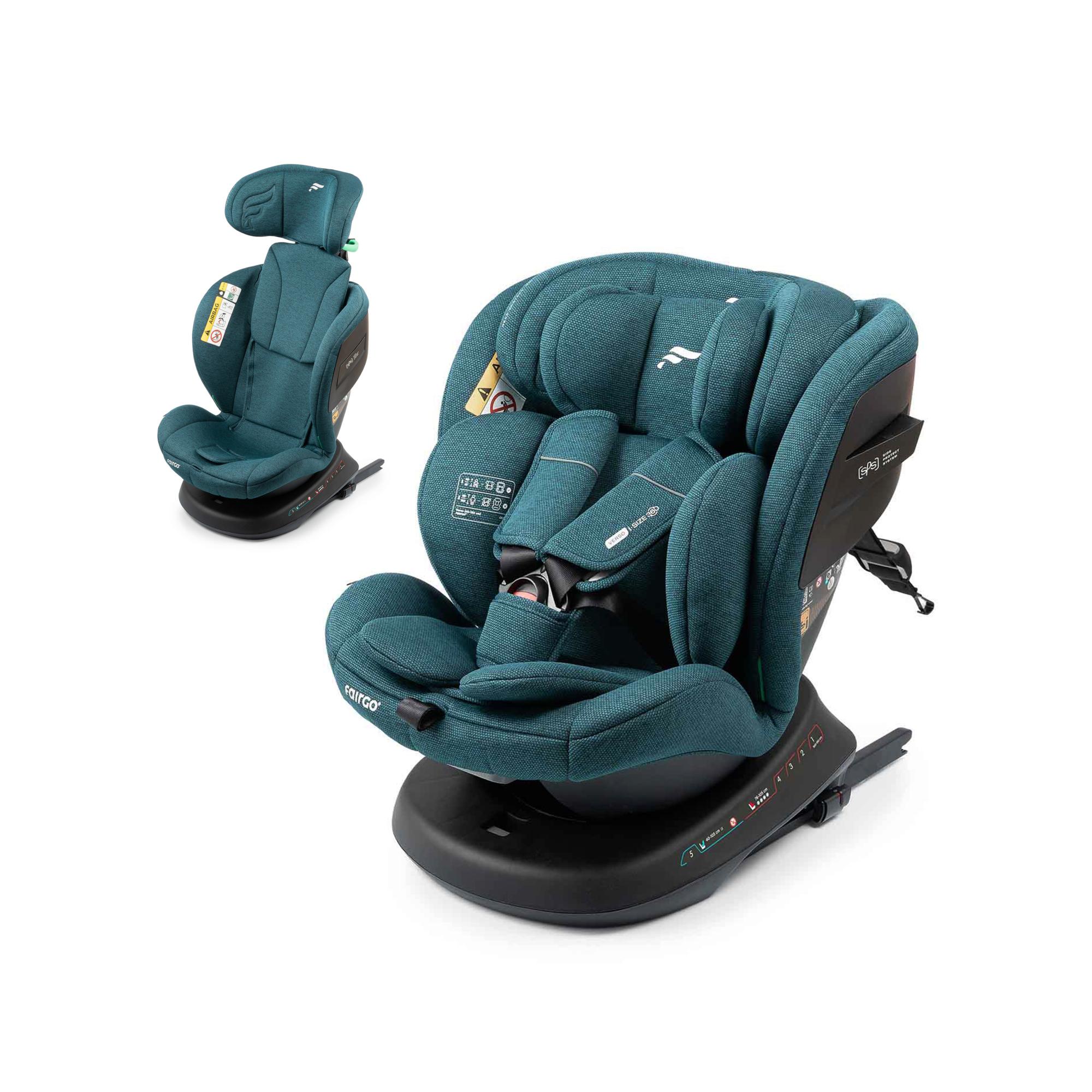 Silla de coche VERSO ISIZE (40-150cm) FAIRGO - Verde oscuro Verde oscuro-2