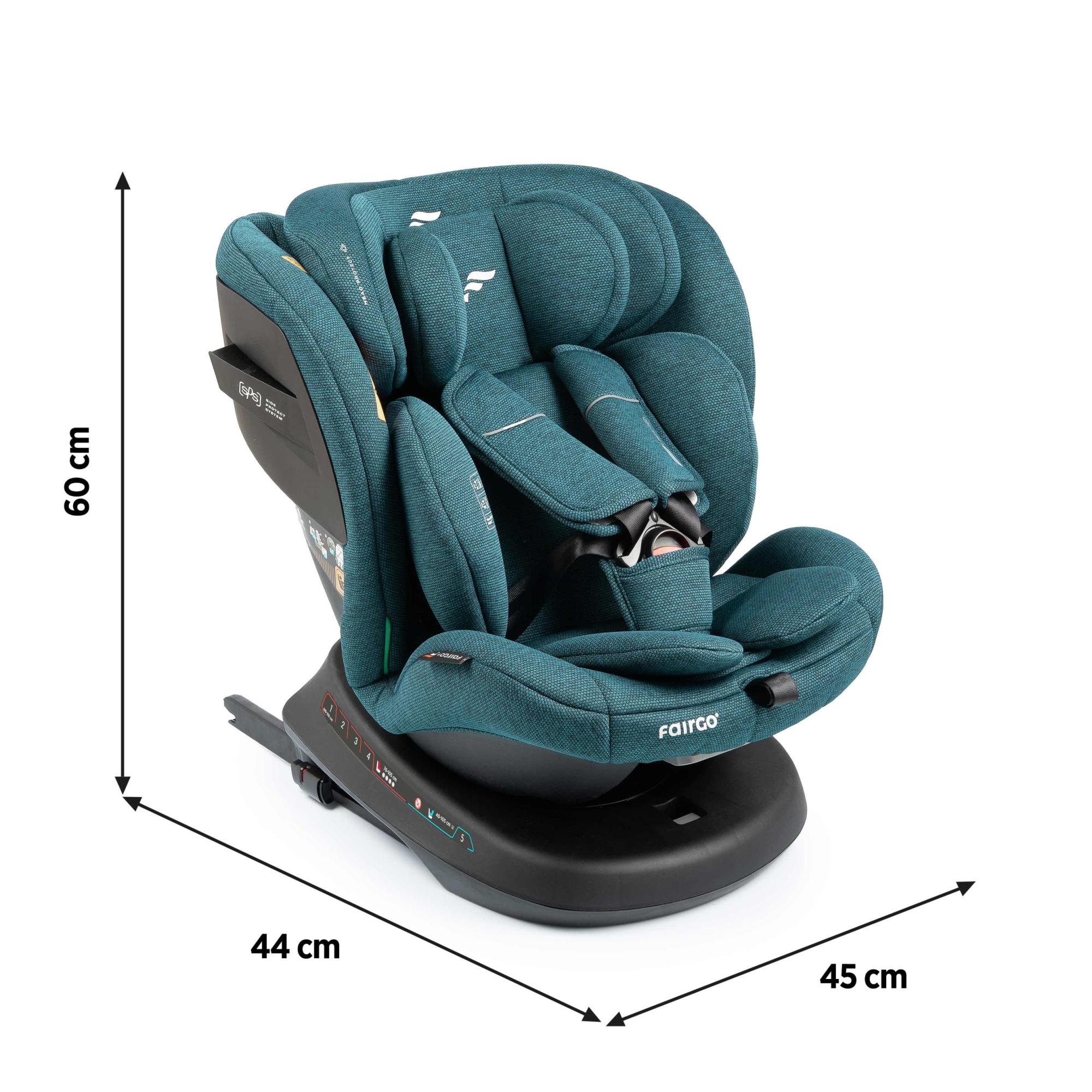 Silla de coche VERSO ISIZE (40-150cm) FAIRGO - Verde oscuro Verde oscuro-7