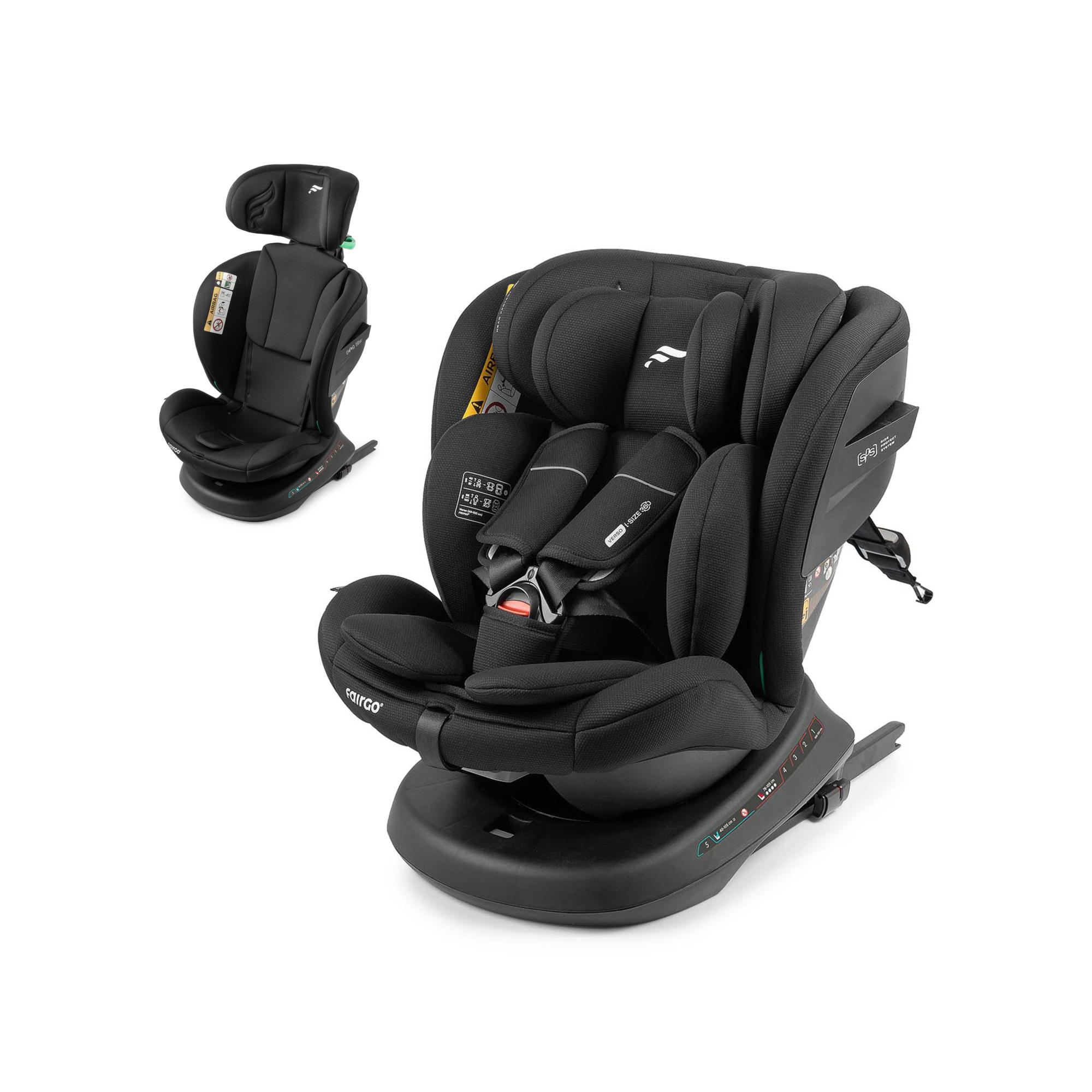 Cadeira Auto VERSO ISIZE (40-150cm) FAIRGO Preto-2