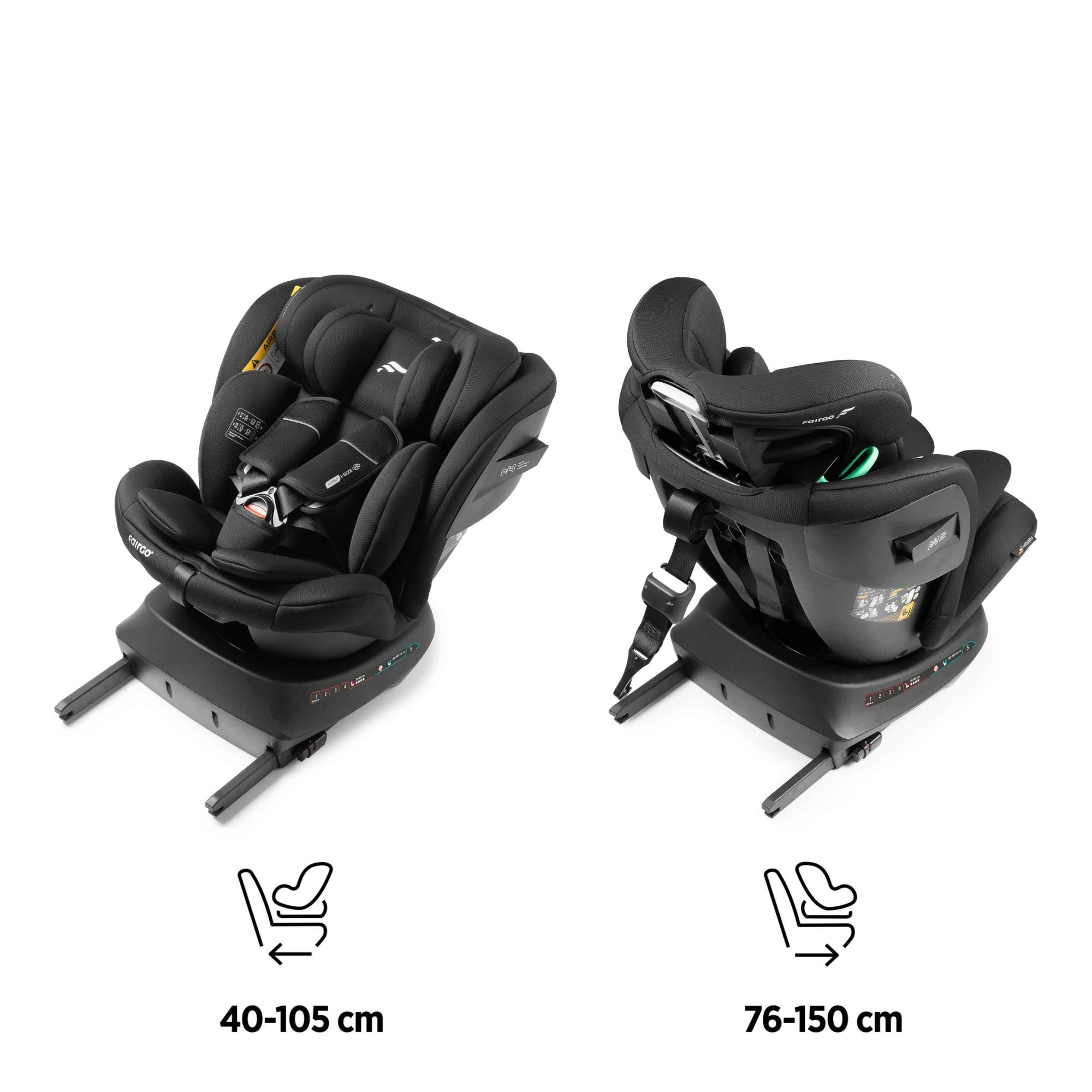 Cadeira Auto VERSO ISIZE (40-150cm) FAIRGO Preto-3