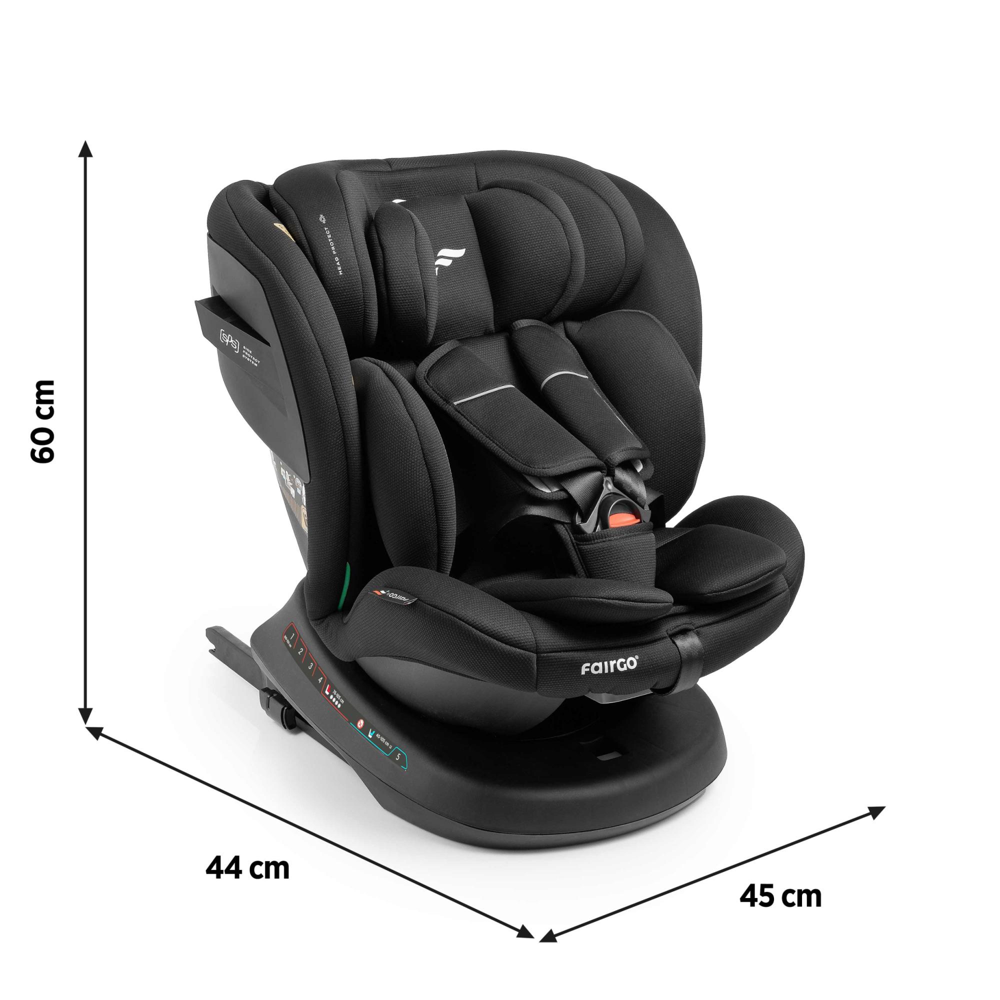 Cadeira Auto VERSO ISIZE (40-150cm) FAIRGO Preto-7