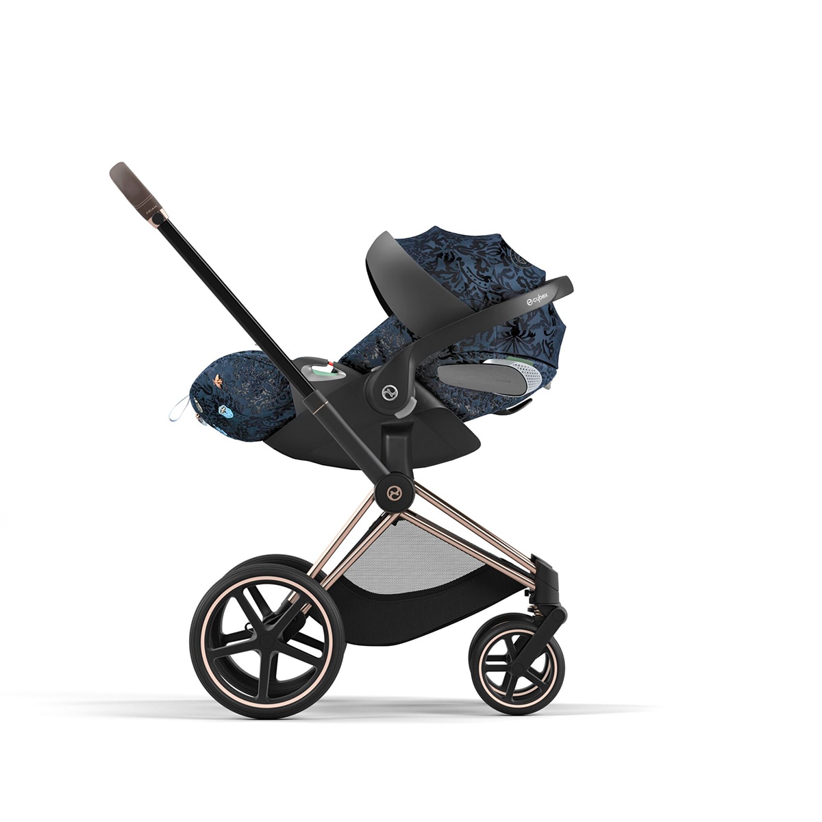 Silla de coche CYBEX Cloud T Jewels of Nature (45 - 87cm) - Azul oscuro Azul oscuro-4