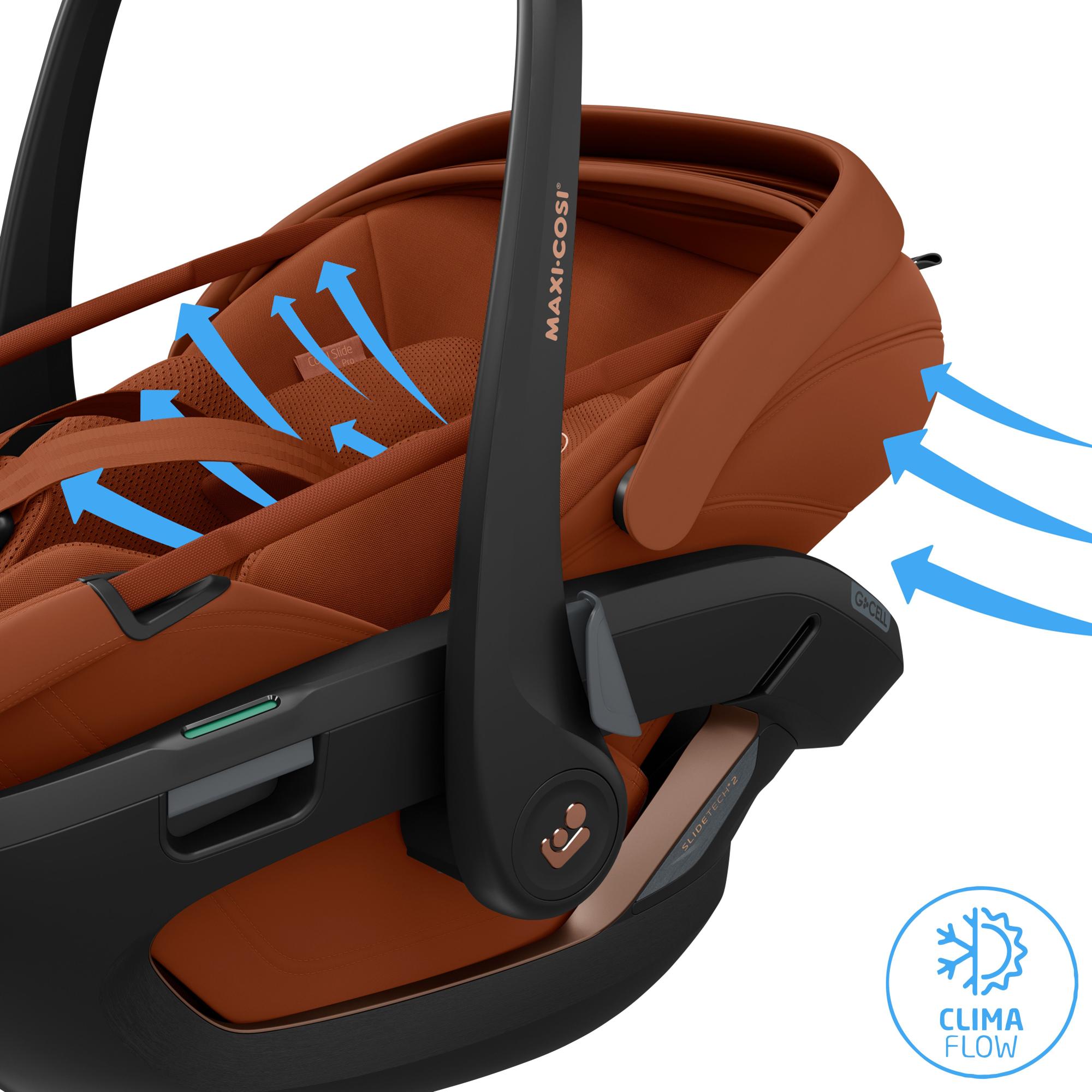 Porta-Bebés Coral Slide Pro, 40-87 cm, 0-24 meses. <13 Kg Telha-3