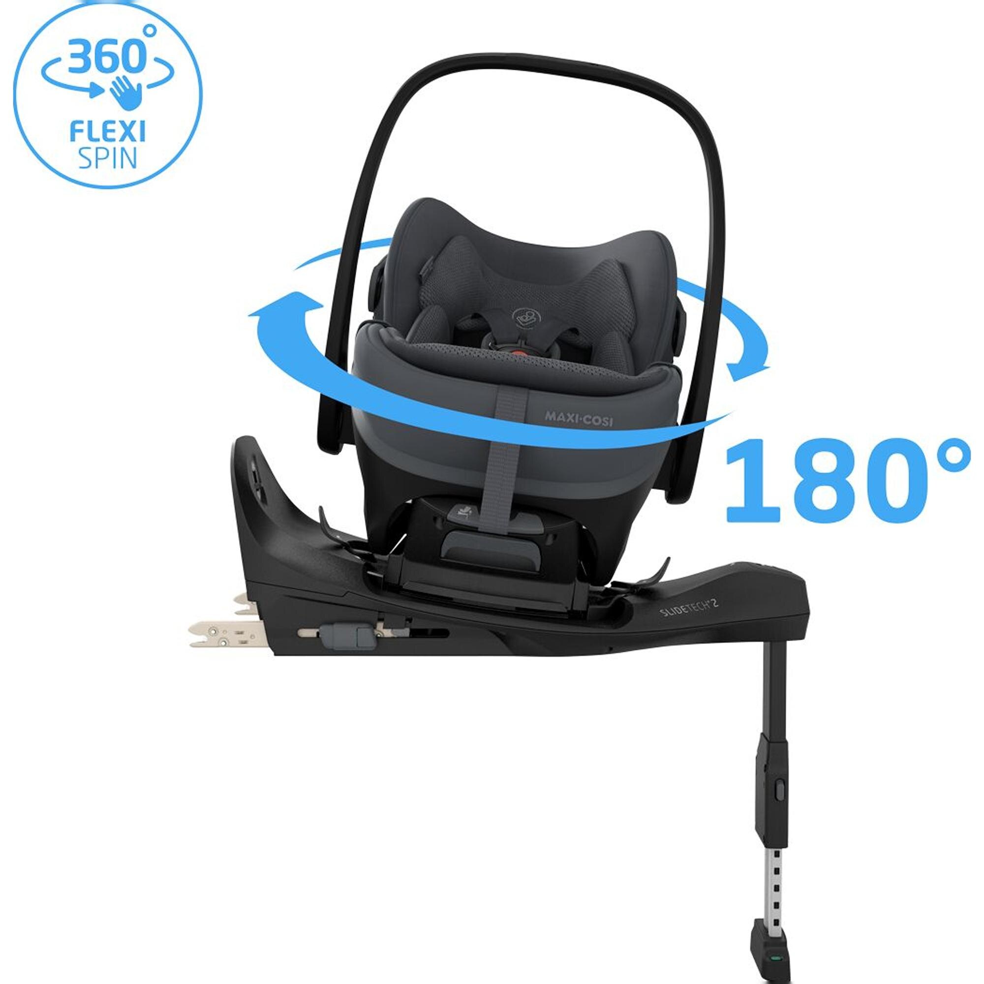 Portabebé Maxi-Cosi PEBBLE SLIDE PRO, 40-87cm, 0-24meses. <13Kg - Negro Negro-2