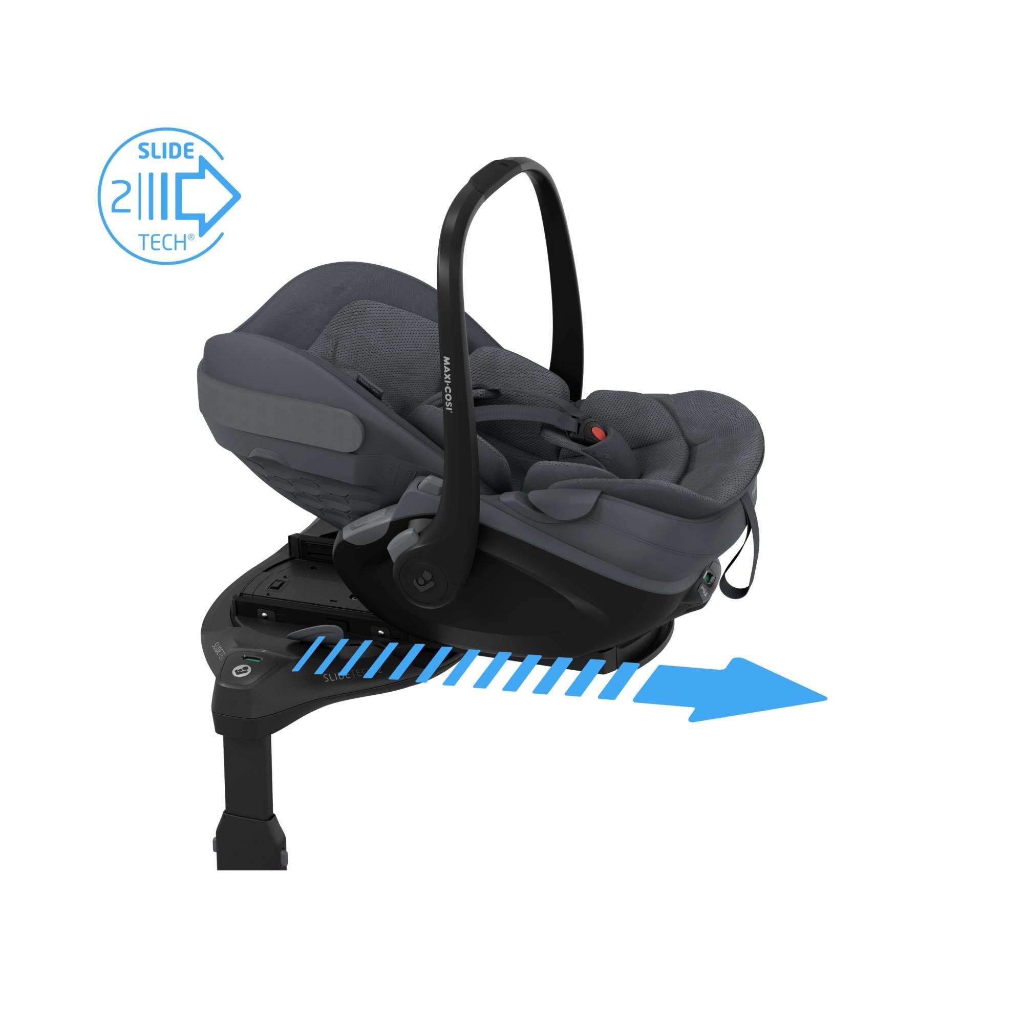 Portabebé Maxi-Cosi PEBBLE SLIDE PRO, 40-87cm, 0-24meses. <13Kg - Negro Negro-6