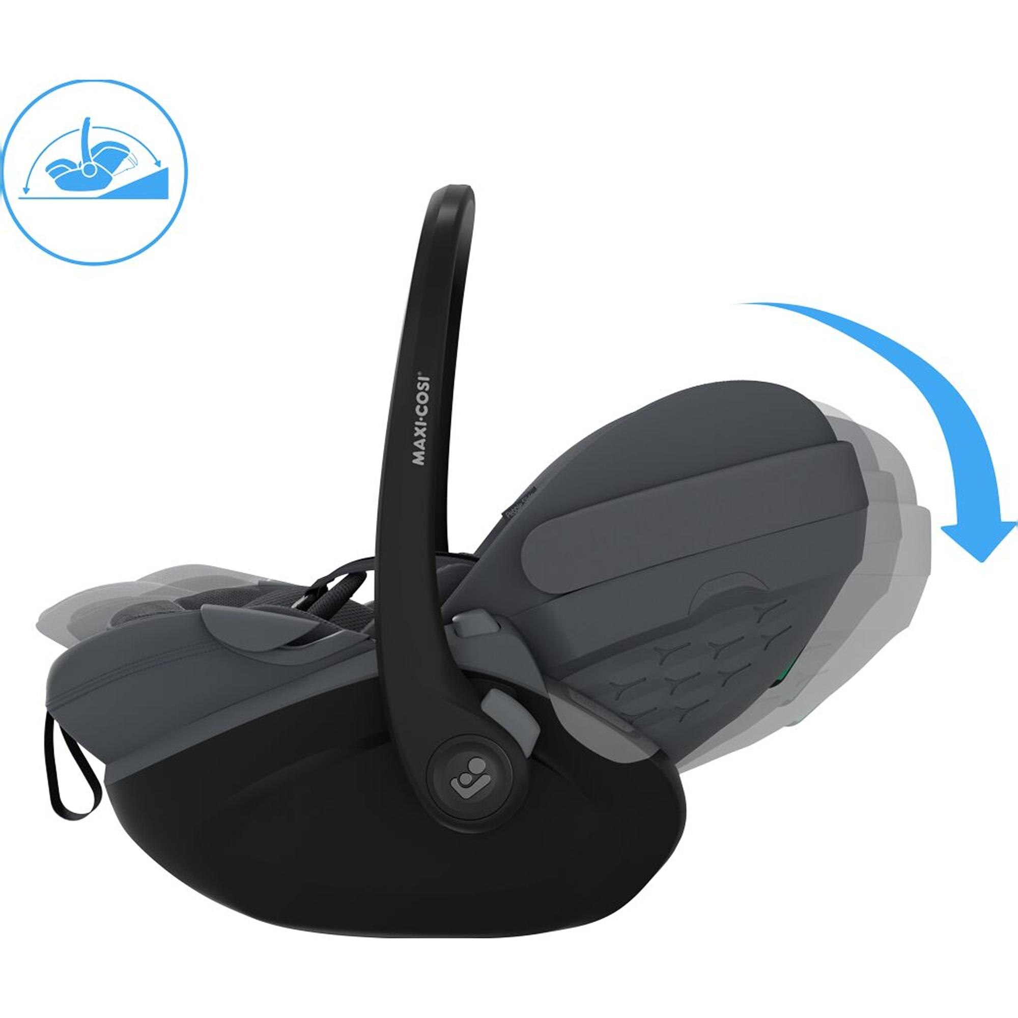 Portabebé Maxi-Cosi PEBBLE SLIDE PRO, 40-87cm, 0-24meses. <13Kg - Negro Negro-8