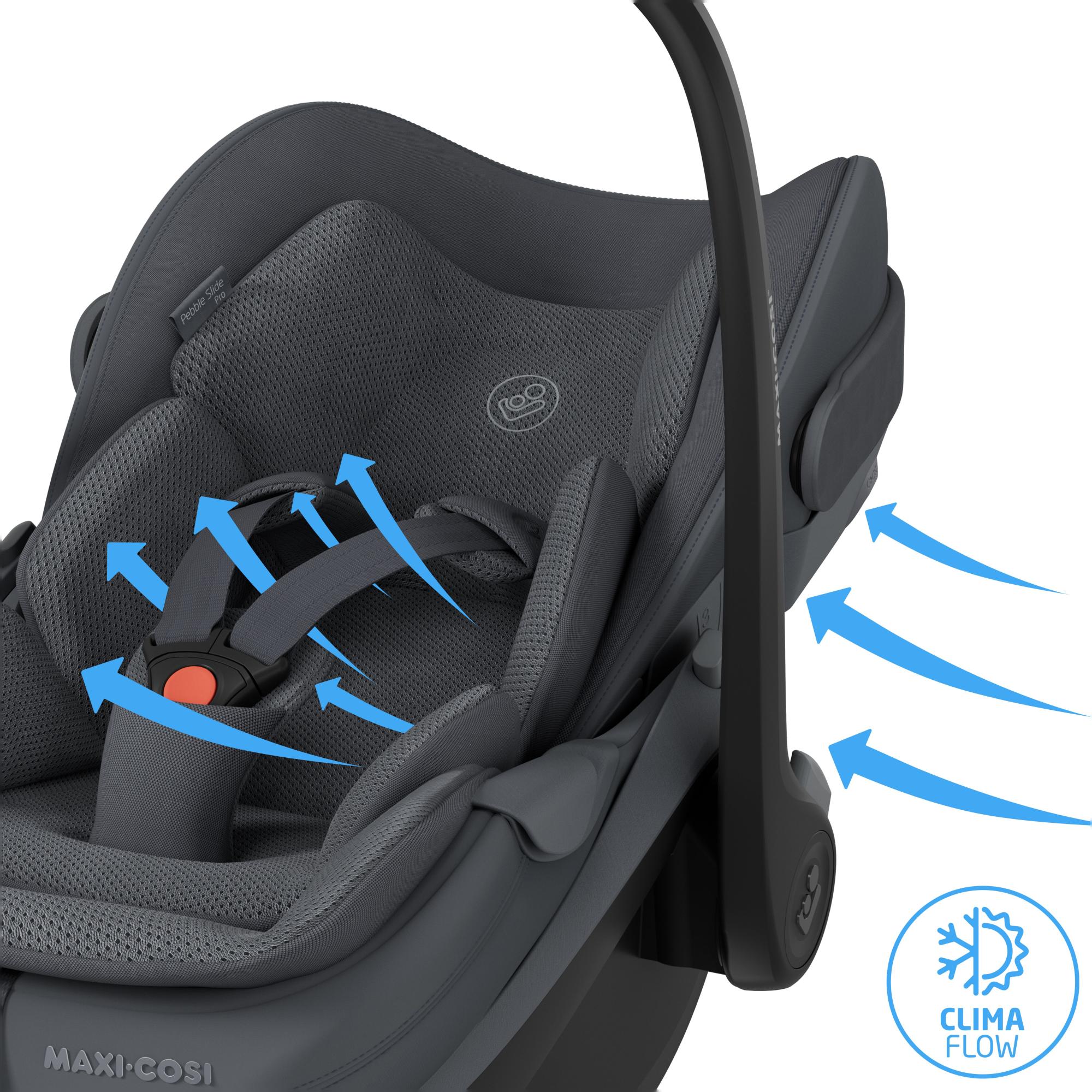 Portabebé Maxi-Cosi PEBBLE SLIDE PRO, 40-87cm, 0-24meses. <13Kg - Negro Negro-9