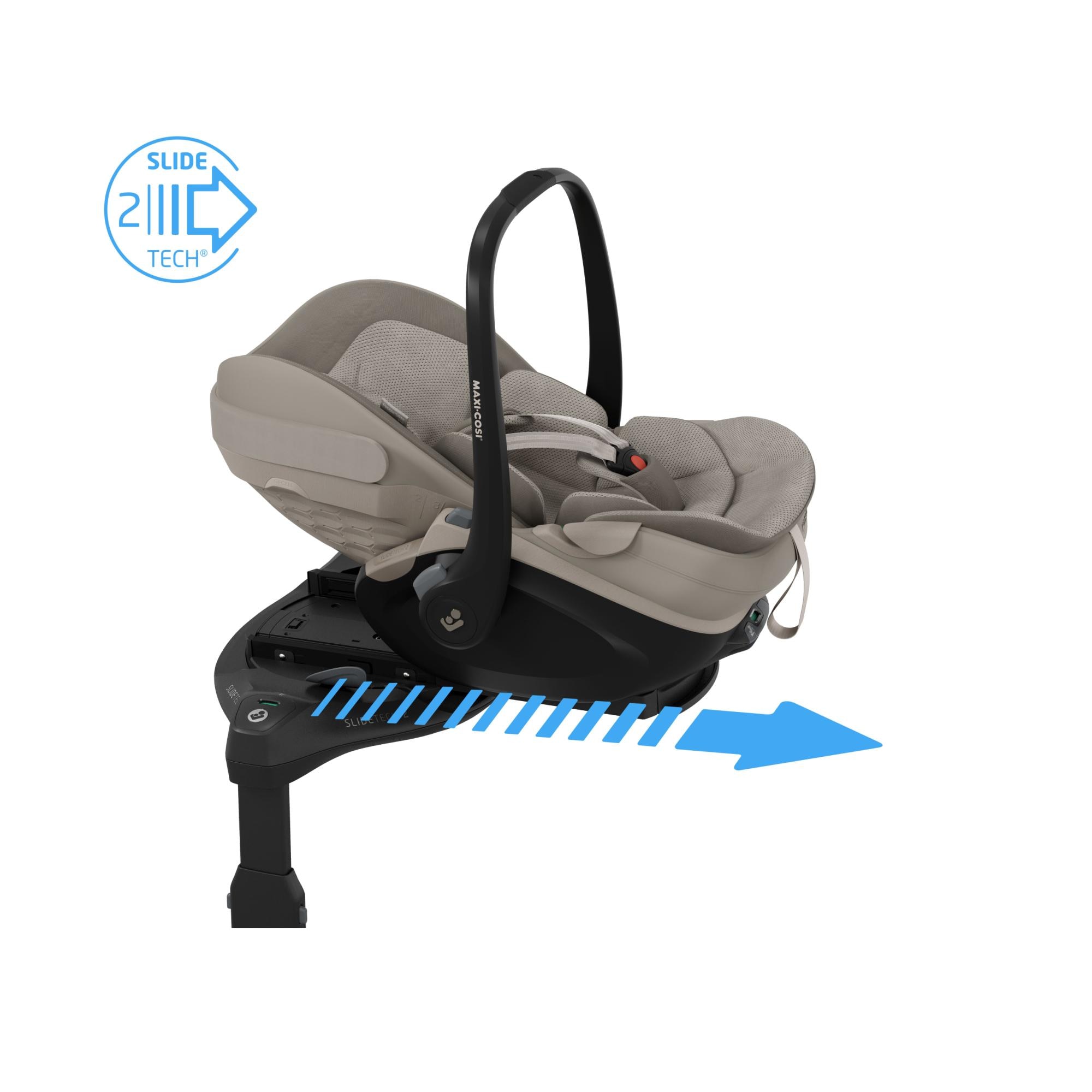 Portabebé Maxi-Cosi PEBBLE SLIDE PRO, 40-87cm, 0-24meses. <13Kg - Beige Beige-6