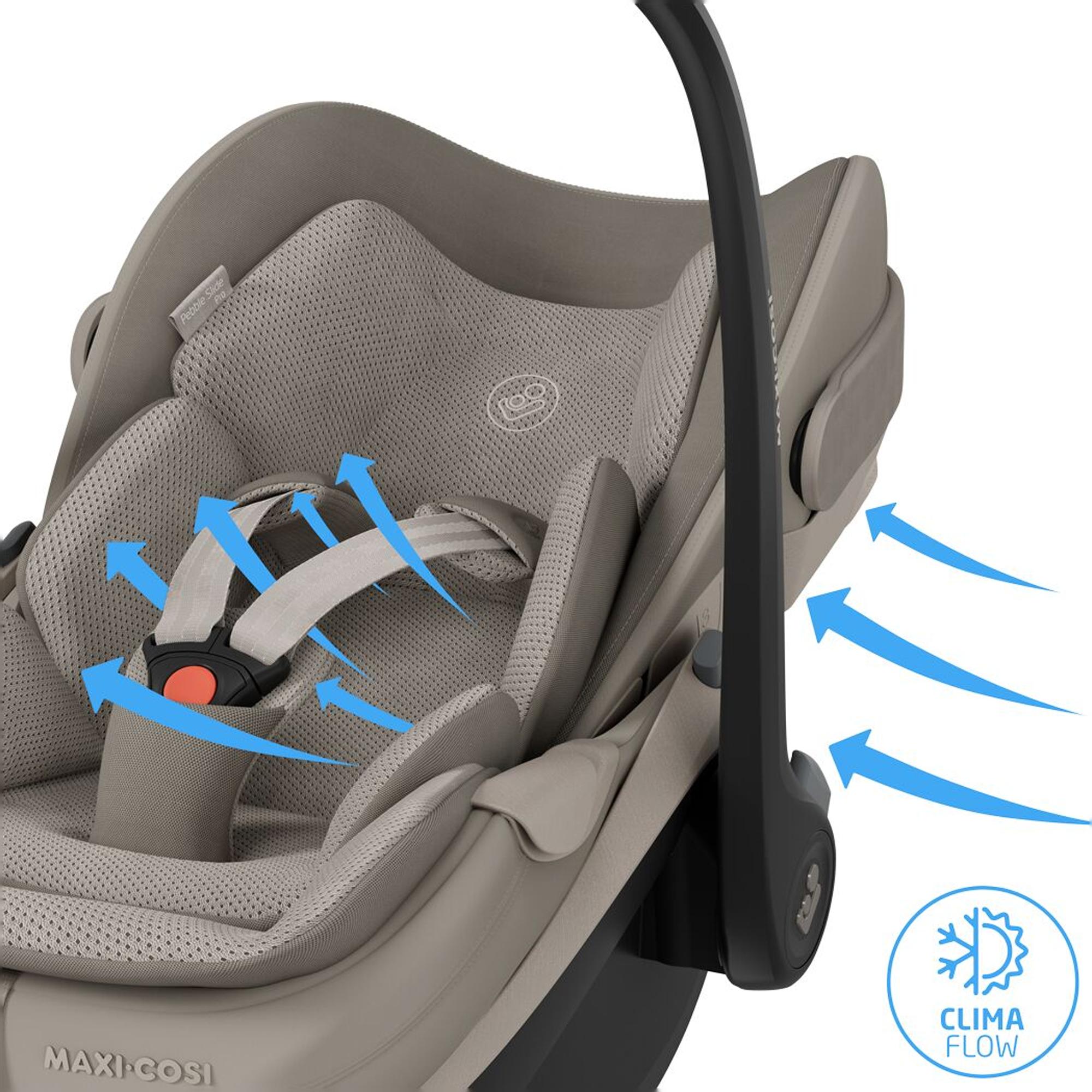 Portabebé Maxi-Cosi PEBBLE SLIDE PRO, 40-87cm, 0-24meses. <13Kg - Beige Beige-9