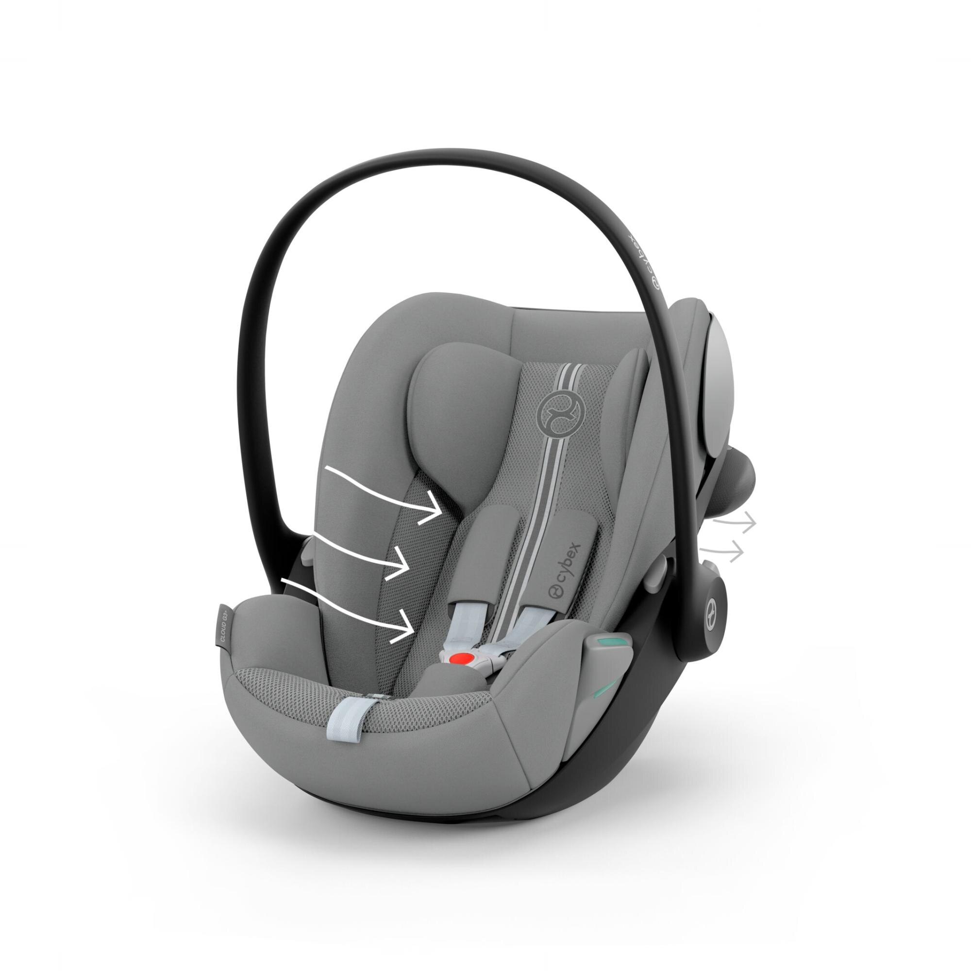 Silla de coche portabebés CYBEX Cloud G3 Plus (40 - 87 cm) - Gris Natural Gris Natural-5