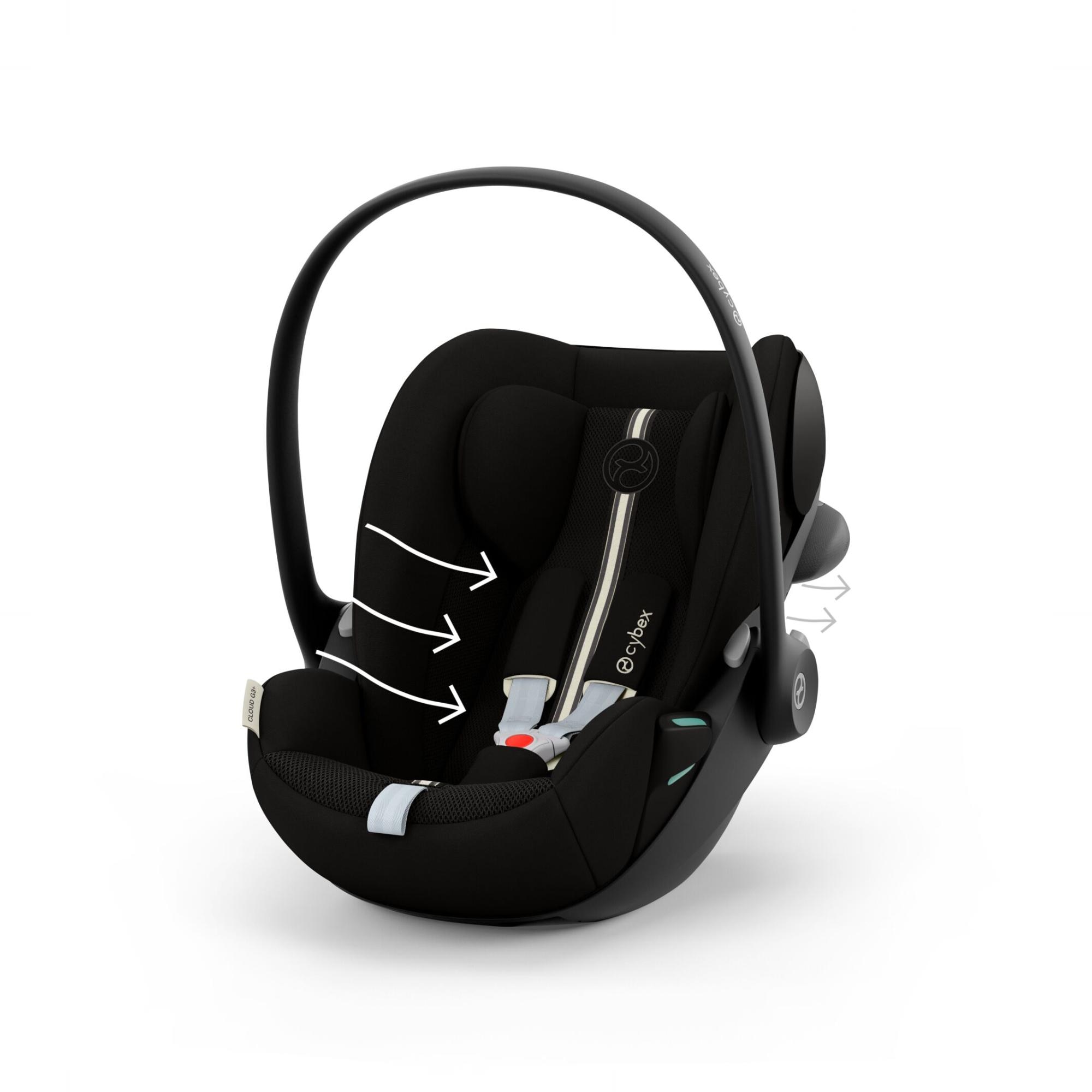 Silla de coche portabebés CYBEX Cloud G3 Plus (40 - 87 cm) - Negro Negro-5