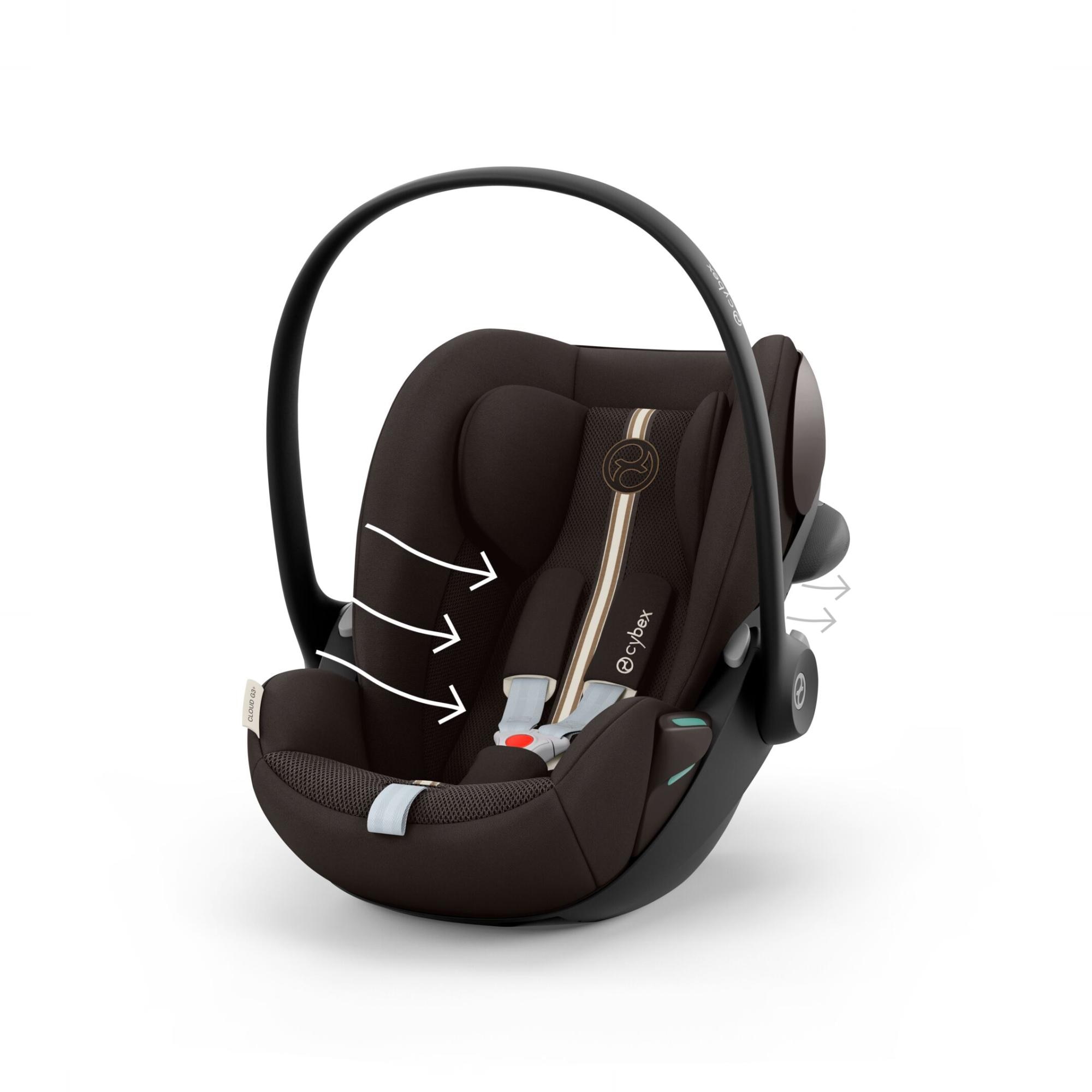 Silla de coche portabebés CYBEX Cloud G3 Plus (40 - 87 cm) - Marrón oscuro Marrón oscuro-5