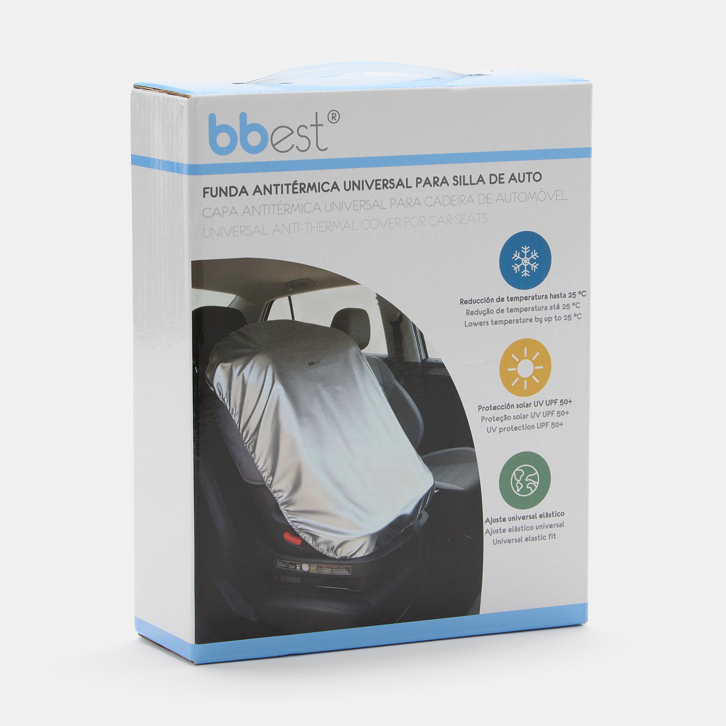 Capa Antitérmica Universal para Cadeiras Auto Bbest Prata-4