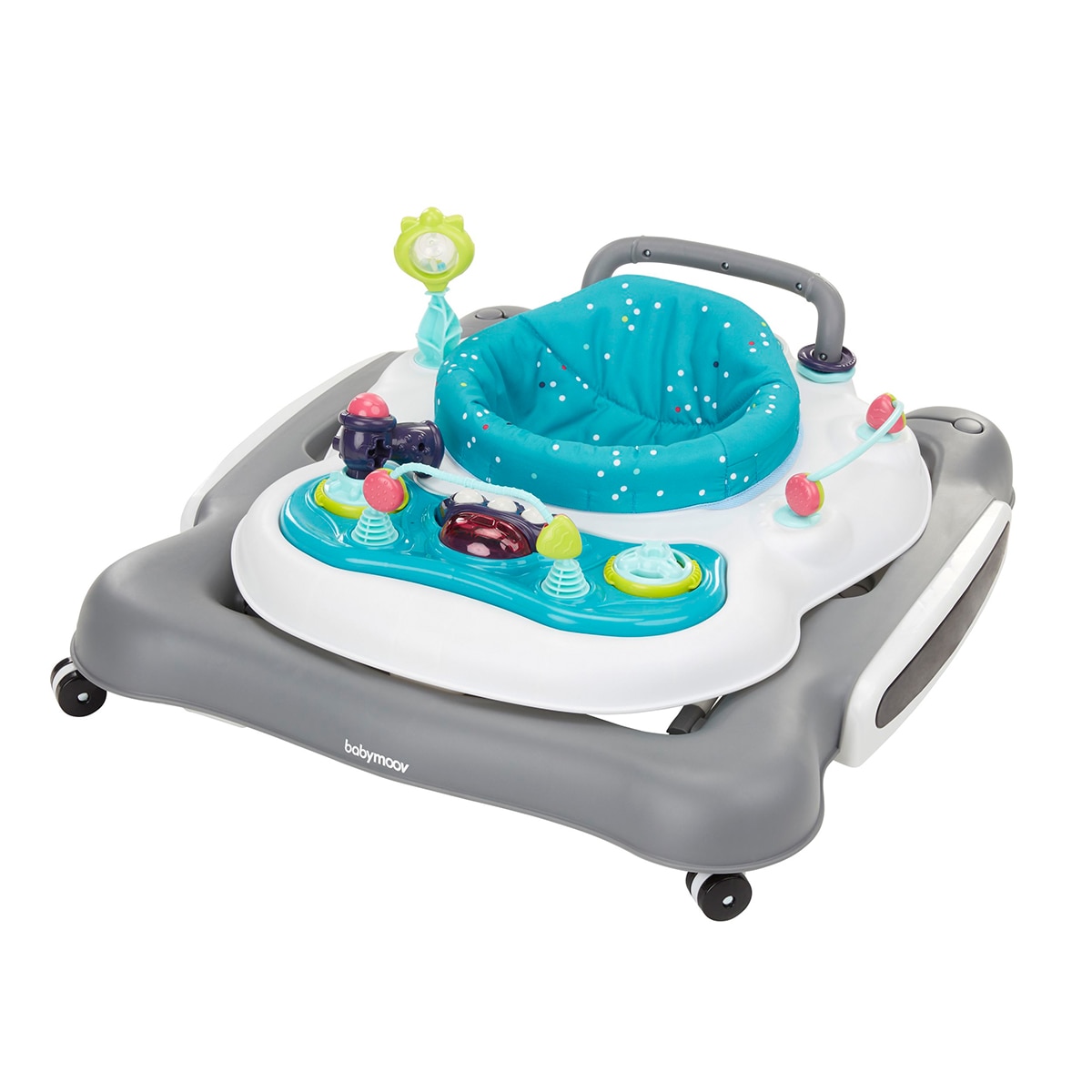 Andador bebé 5 em 1 Black multicolor Branco / Cinzento-4