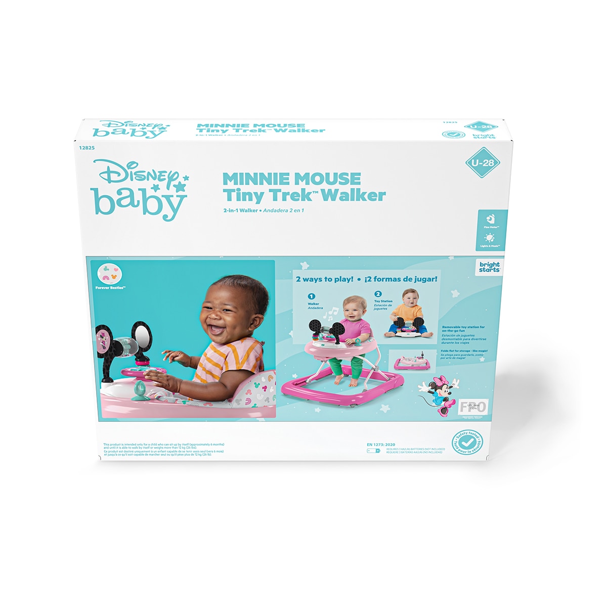 MINNIE MOUSE Tiny Trek™ Andador Forever Besties™ 2-in-1 Andador Rosa-22