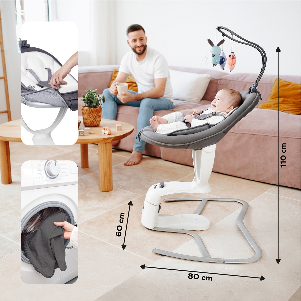 Baloiço Motorizado Swoon Motion Antracite-7