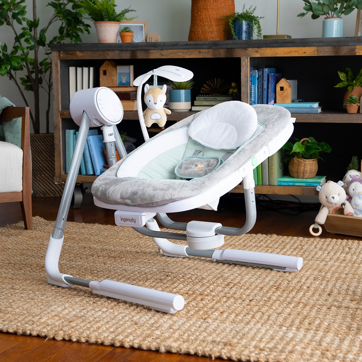 Baloiço Portátil AnyWay Sway™ de Uso Duplo: Modelo Ray™ Cinzento-14